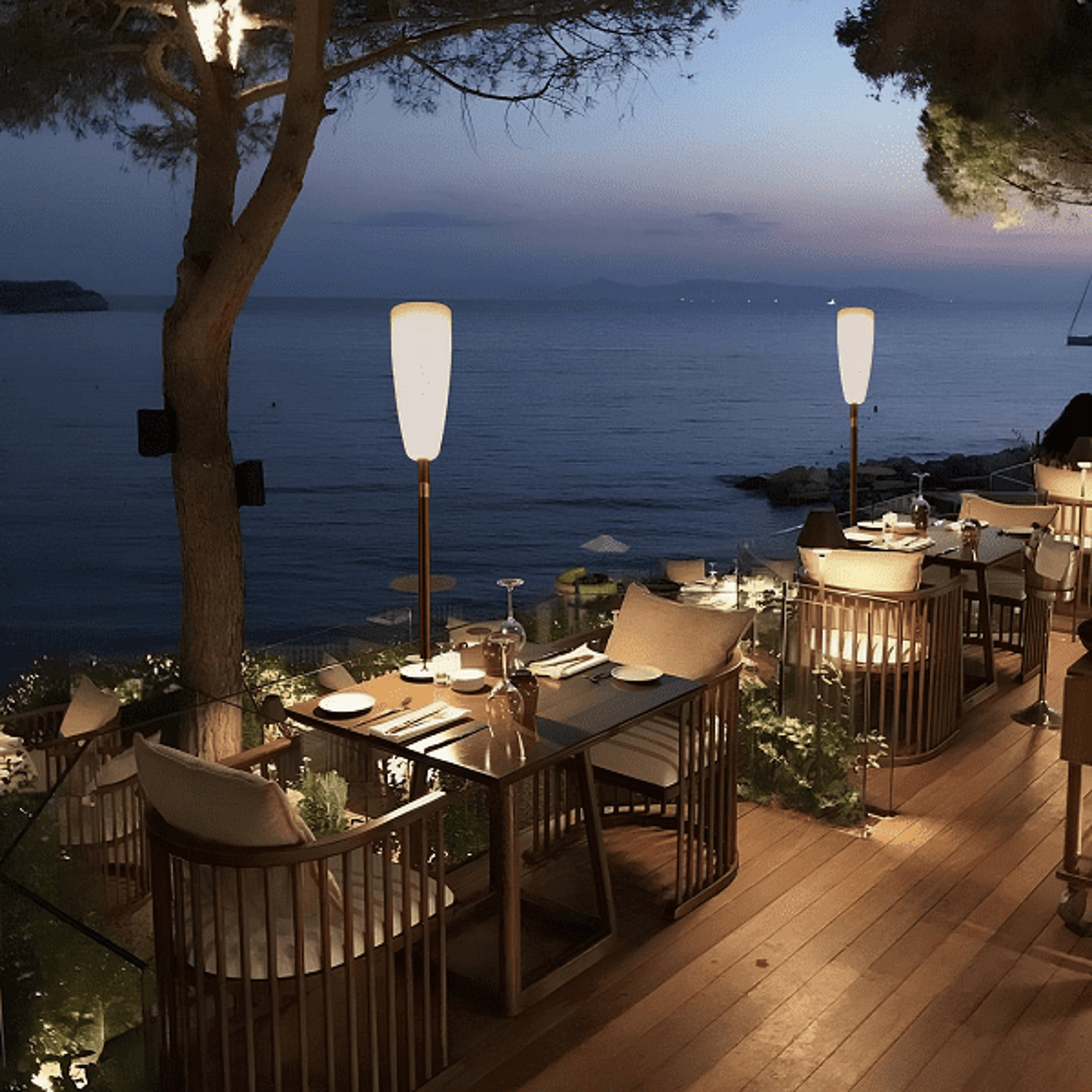 white building under stars