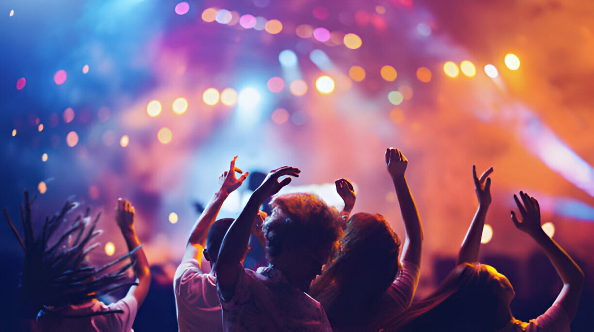 a crowd of people at a concert with their cell phones