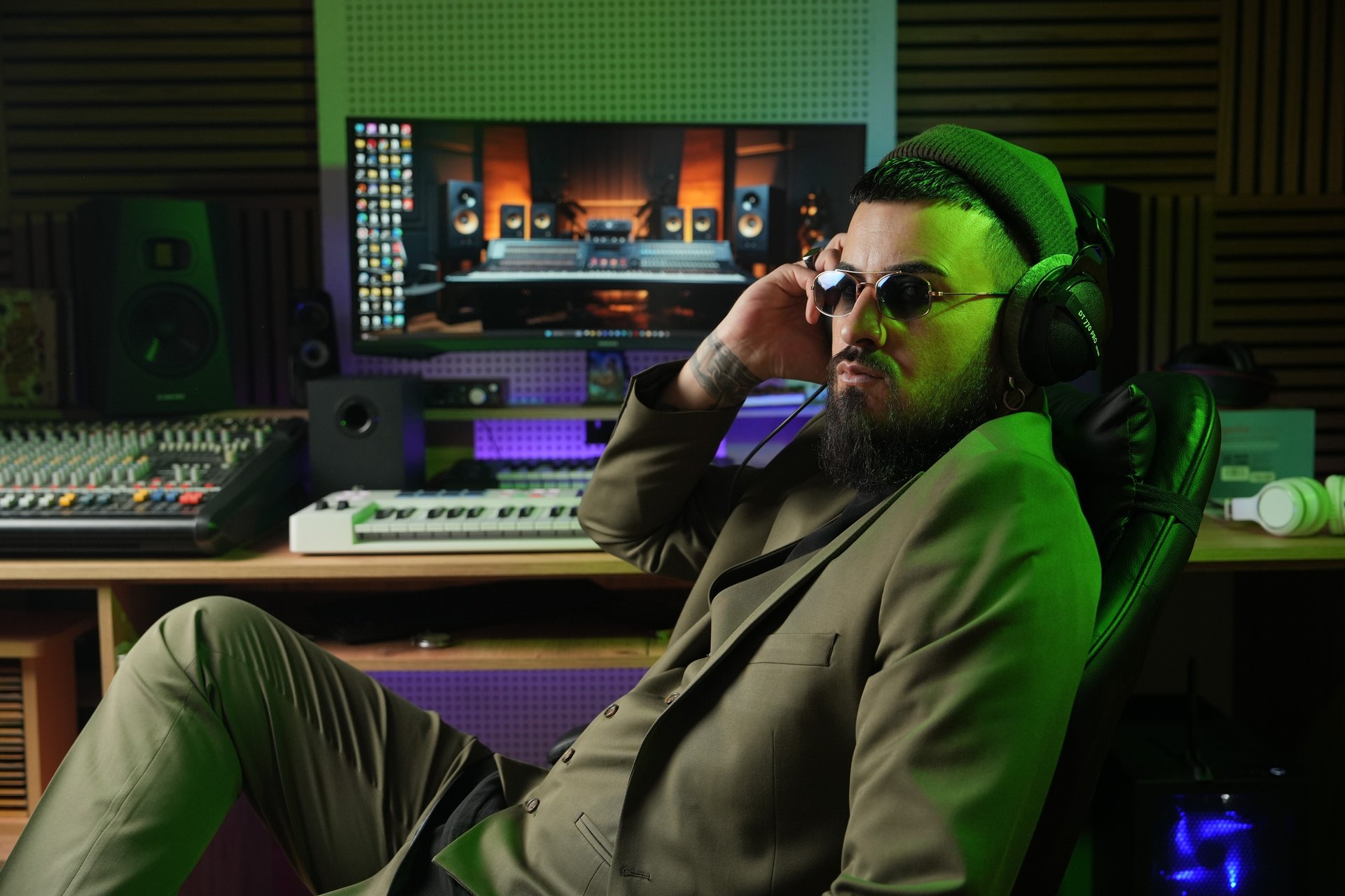 black blue and yellow textile