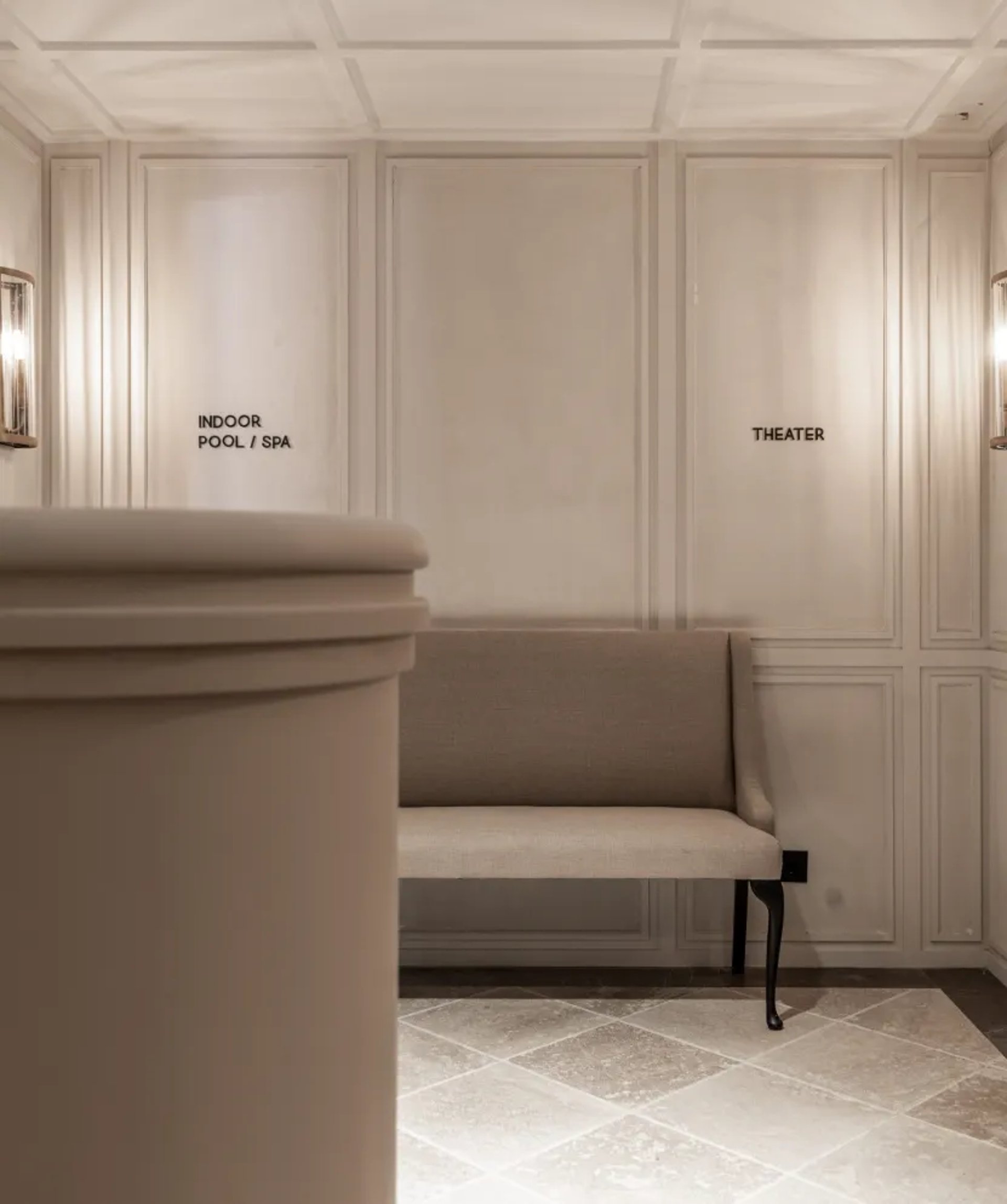 Private massage room at Villa La Gratitud with soft ambient tones