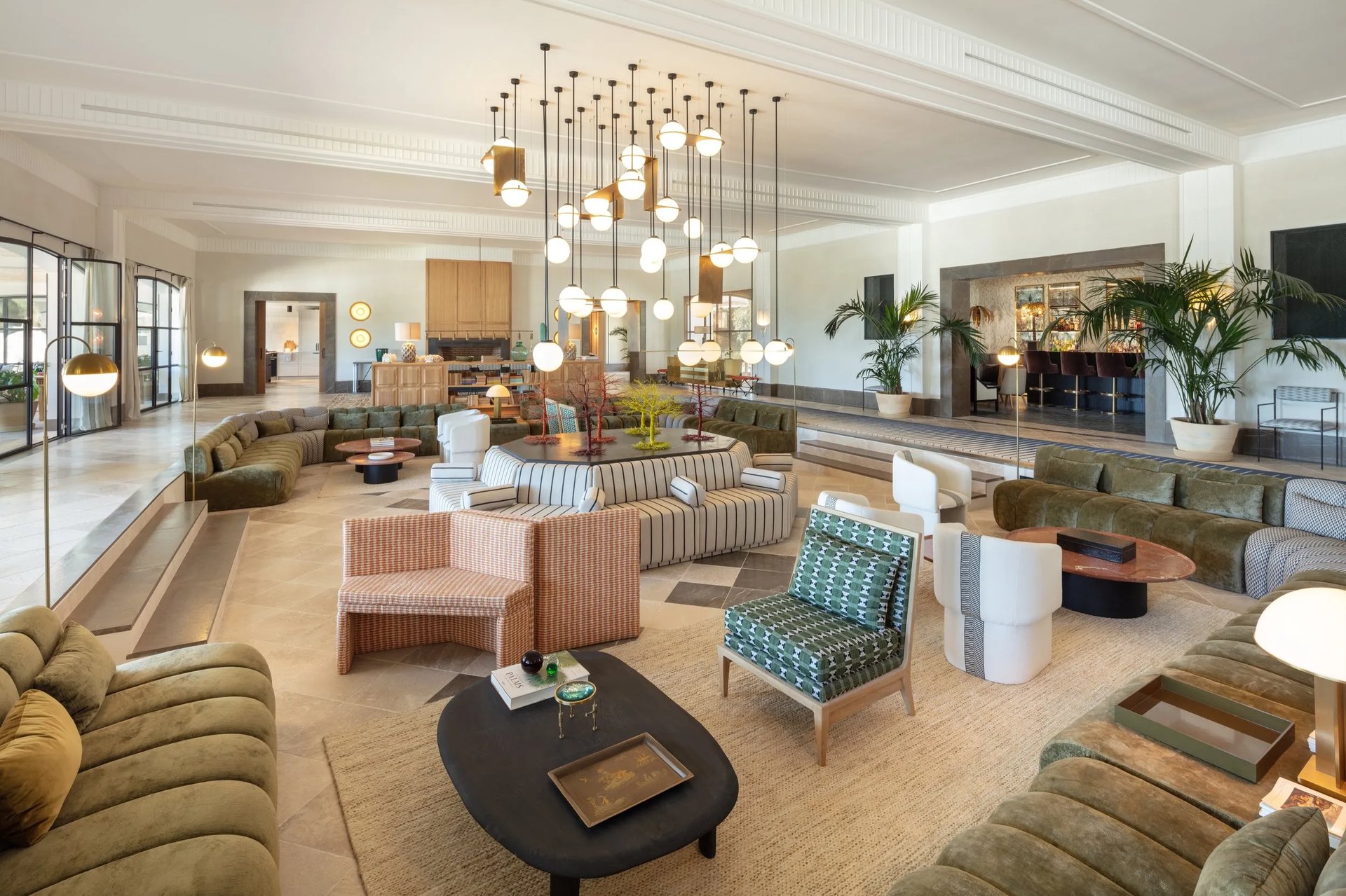 Lounge at Villa La Gratitud with curated interiors and layered textures