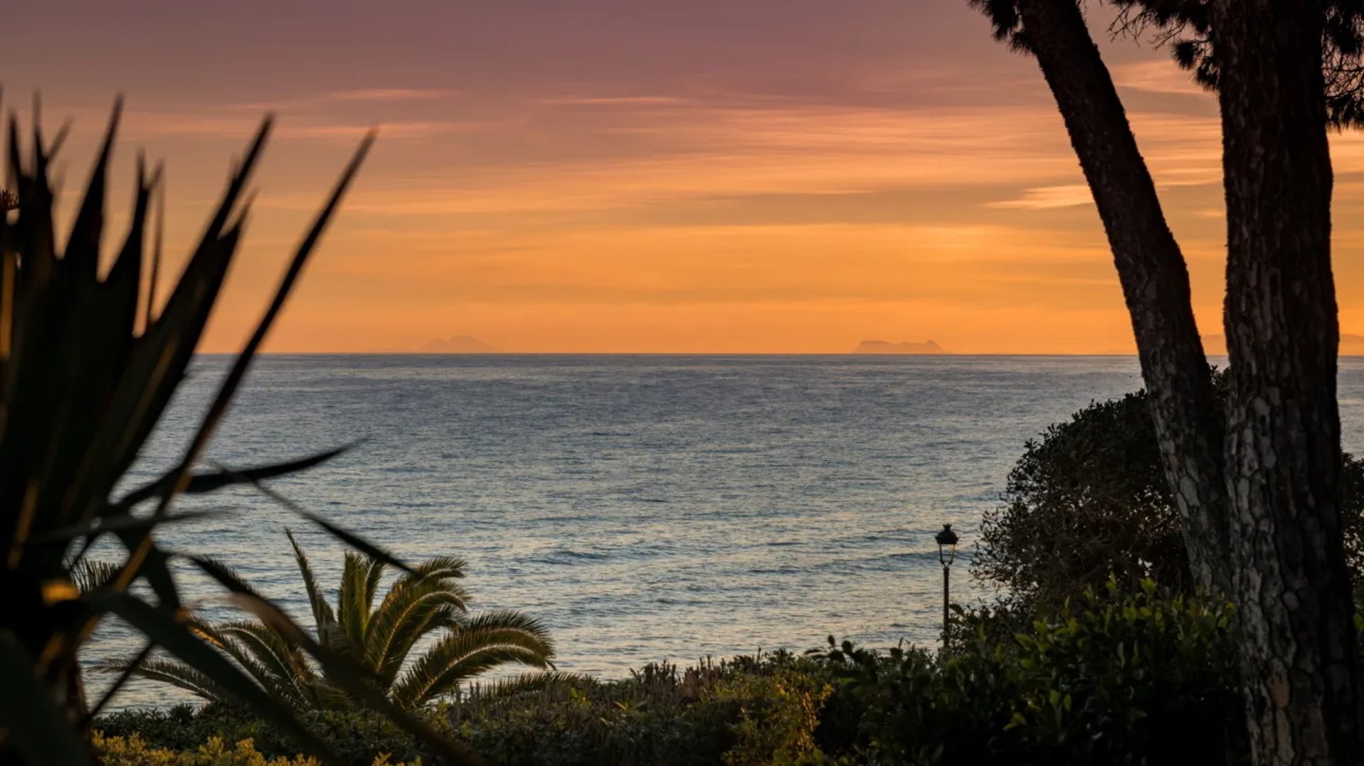 Sunset horizon over the Mediterranean from Villa El Rincon