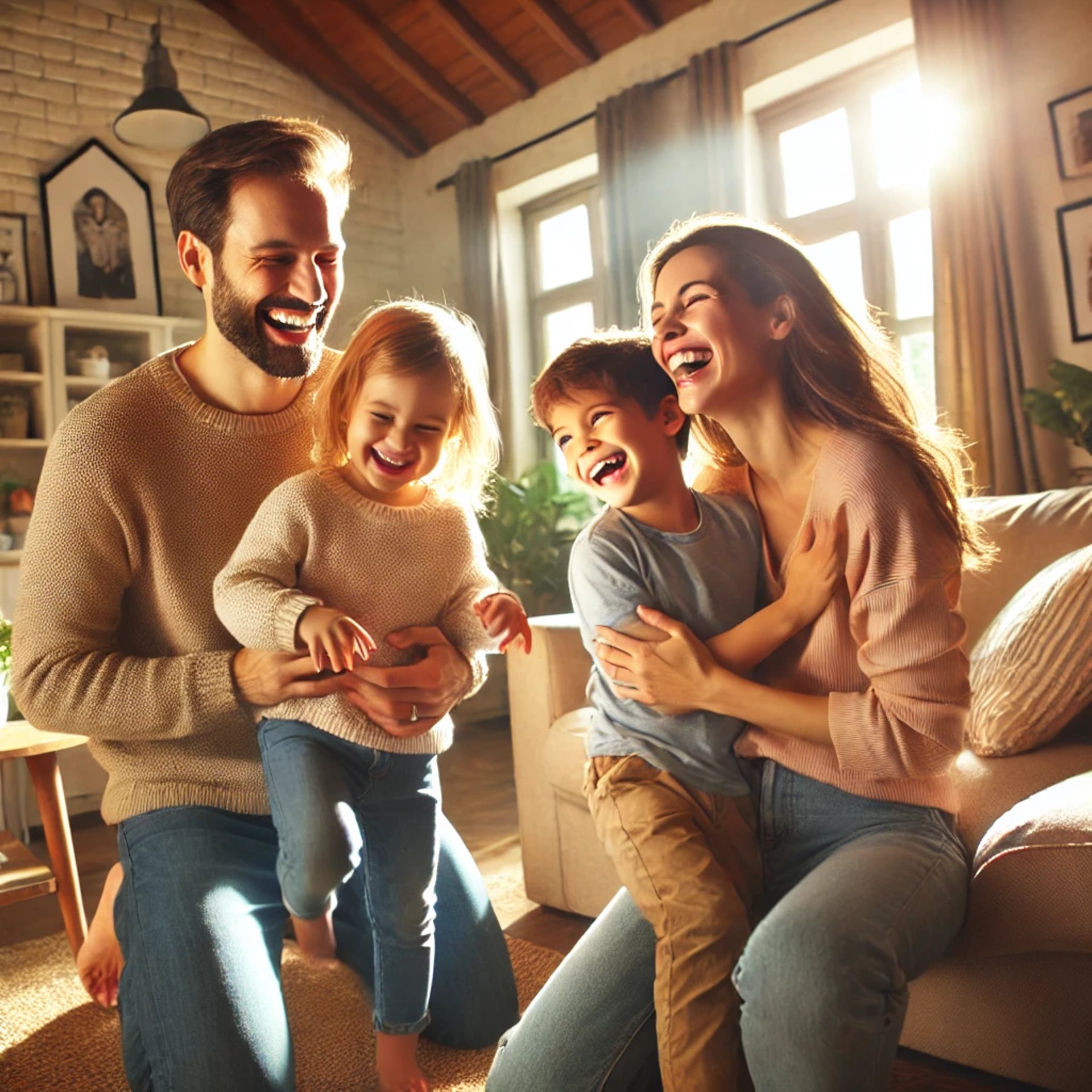 white and red wooden house miniature on brown table