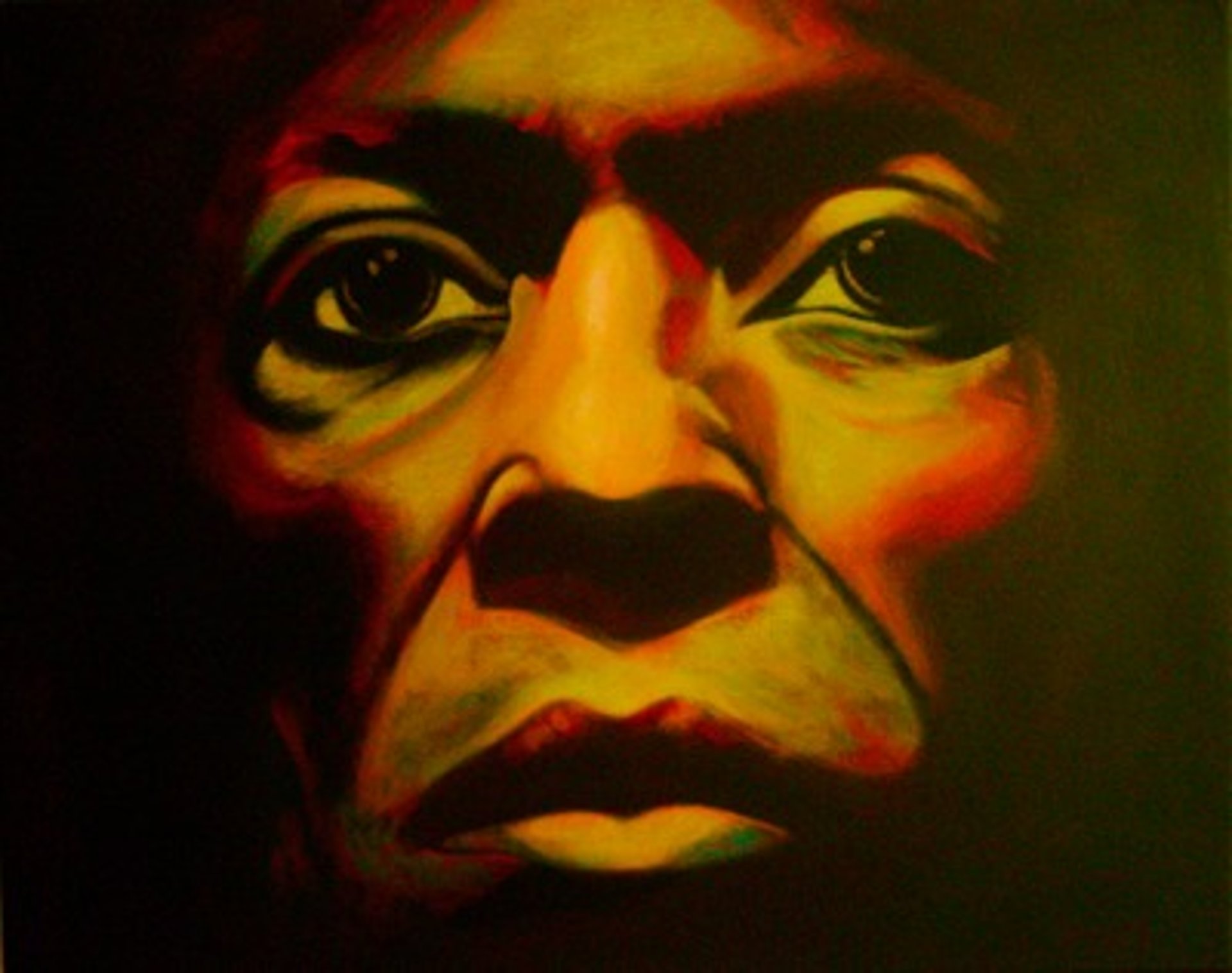 Miles Davis © Beth Crosley 2011, acrylic on canvas, 20” x 16”