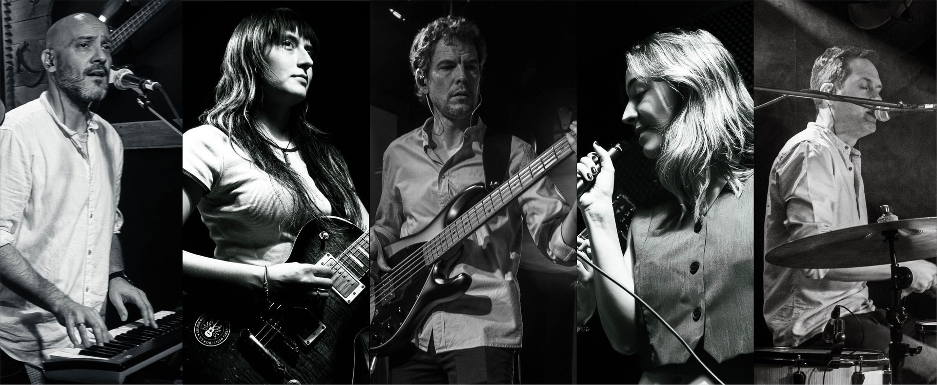 Grupo Mistral tocando música en vivo en boda al aire libre en Zaragoza, animando a los invitados con soul y funk