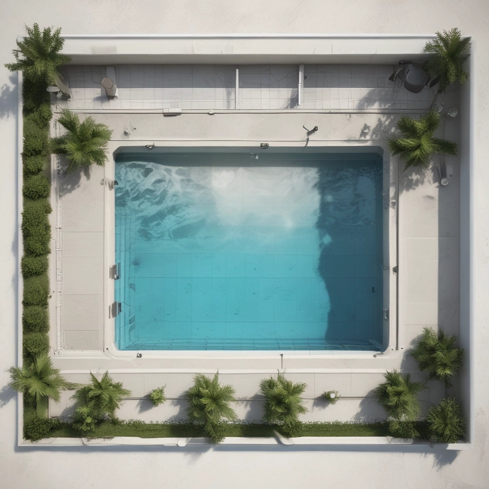 swimming pool near green trees during daytime