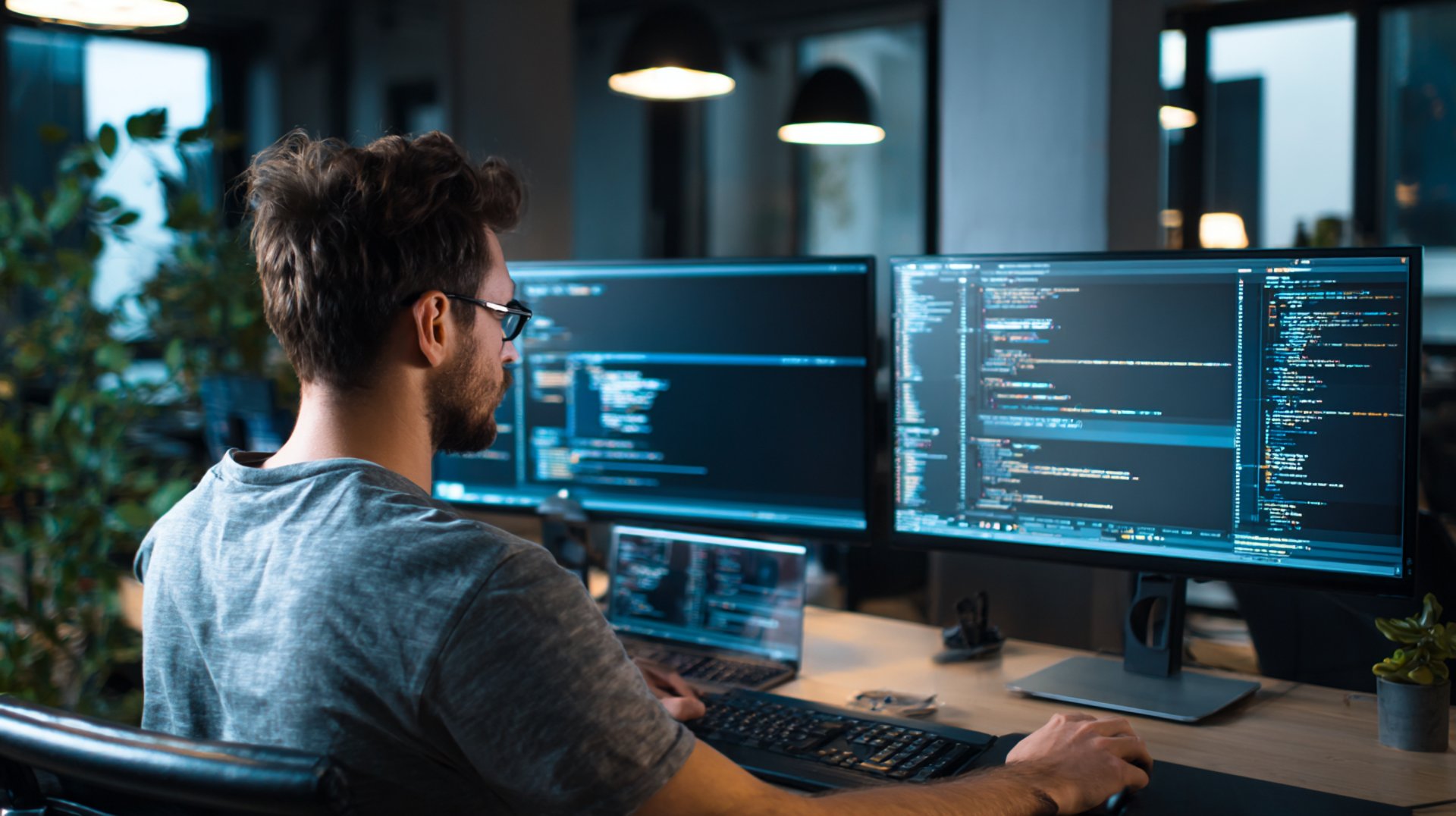 gray computer monitor