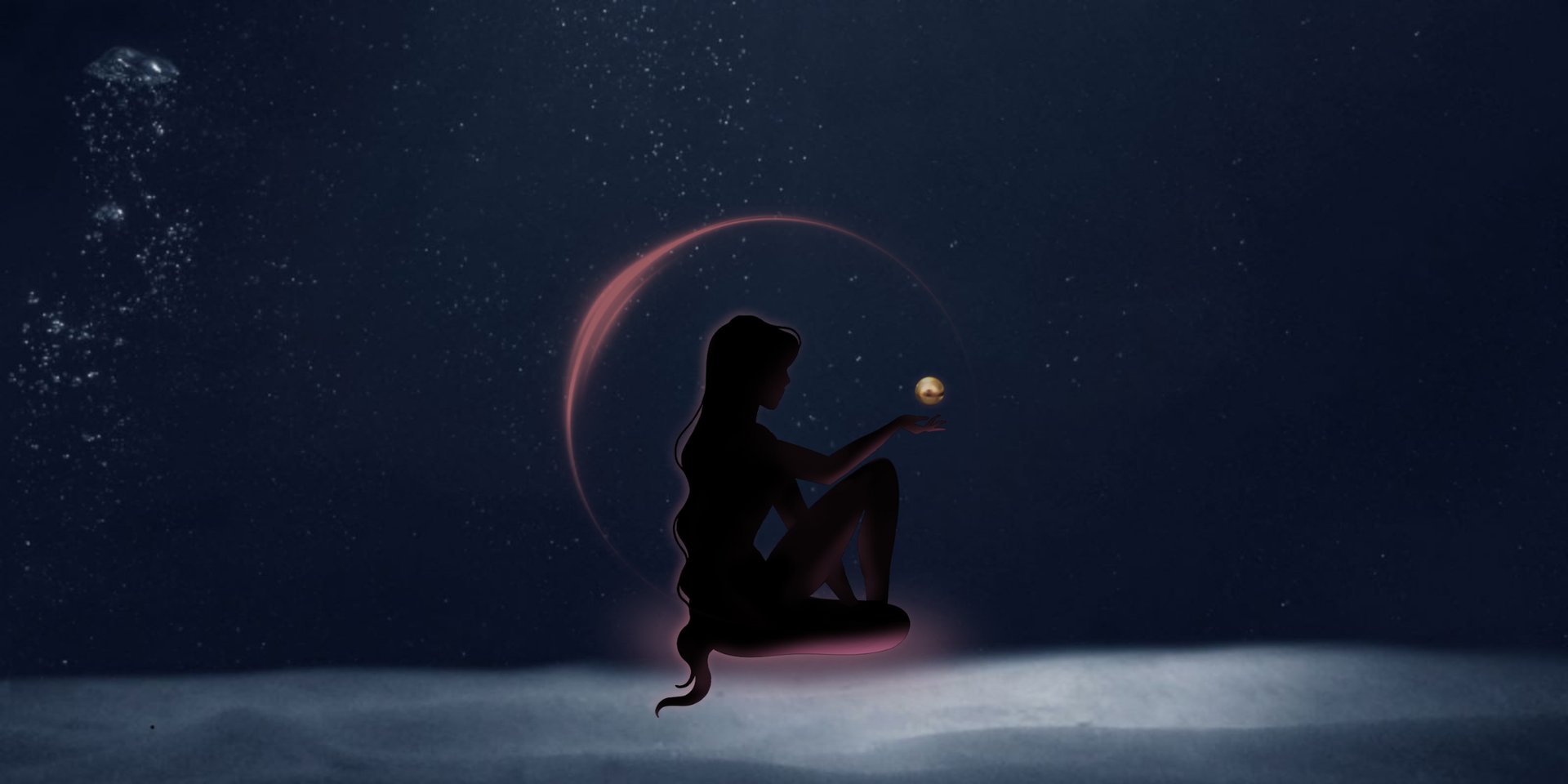 an abstract photo of a curved building with a blue sky in the background