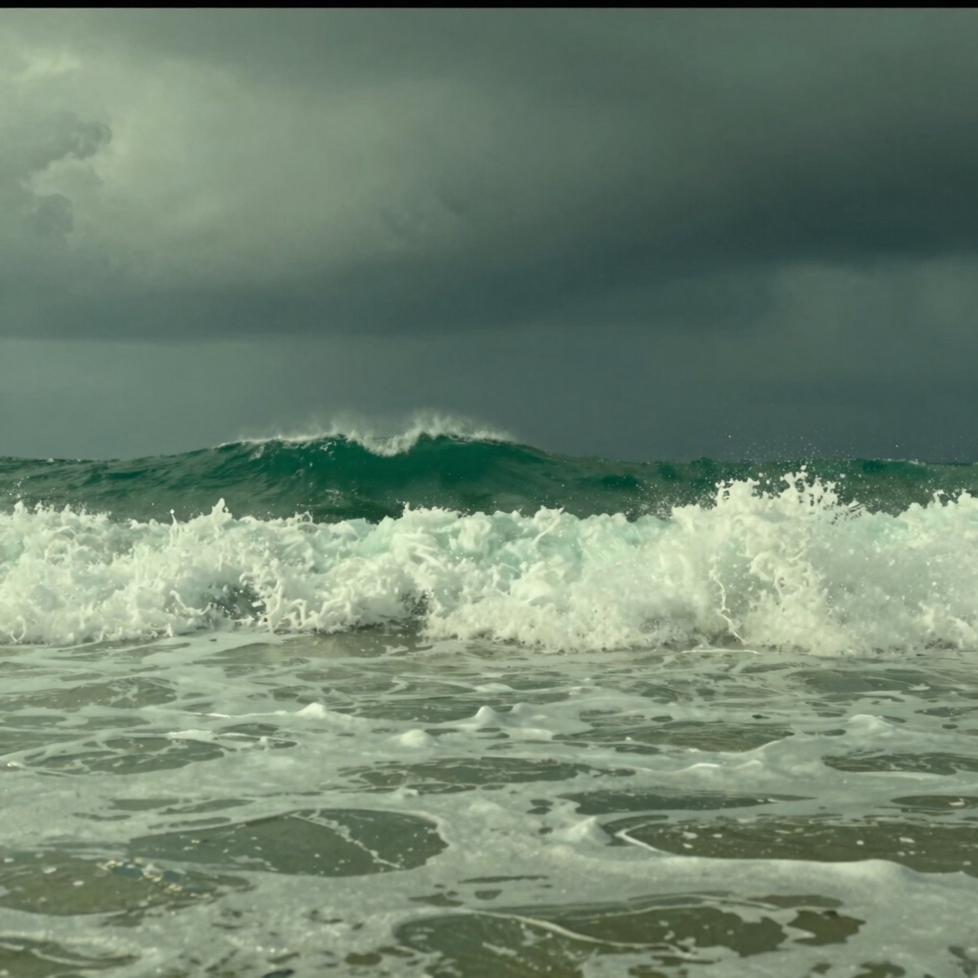 A raging sea