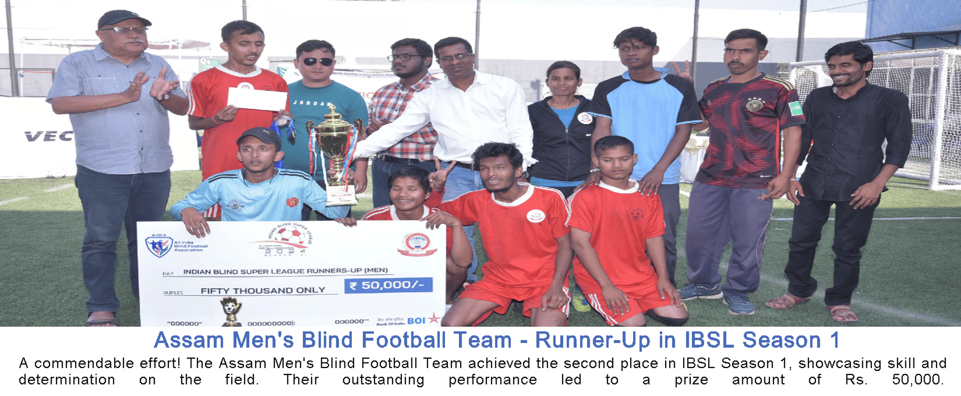 Assam Men's Blind Football Team - Runner-Up in IBSL Season 1