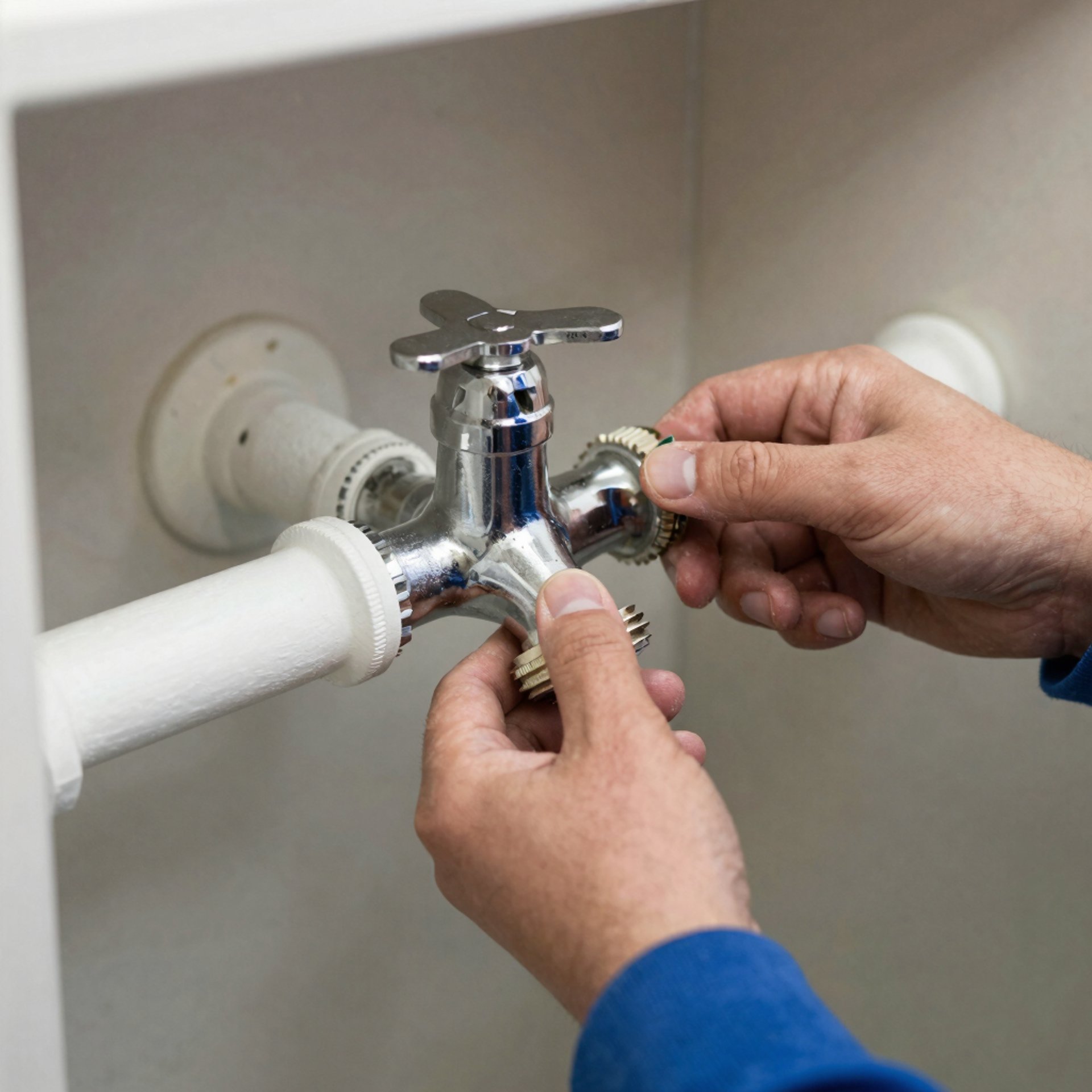 A large room with a lot of paint on the walls