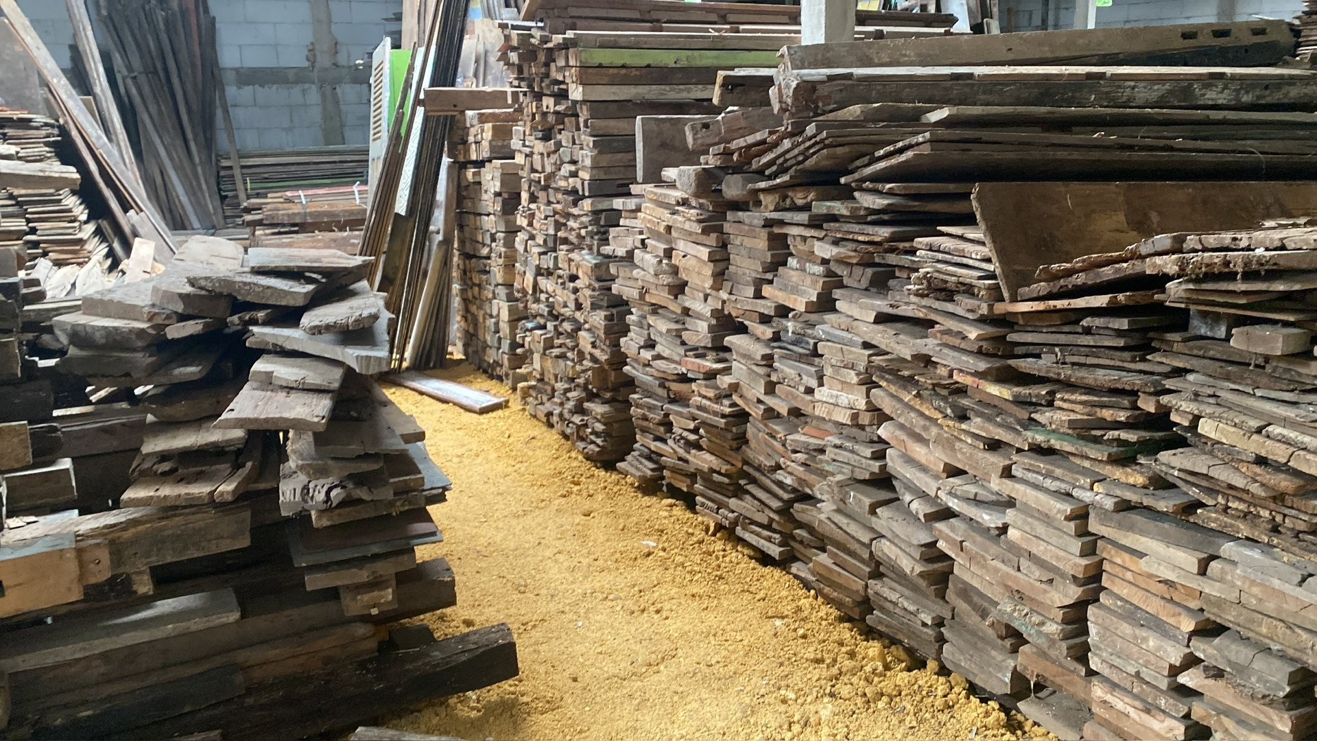 a pile of wood that has been cut down