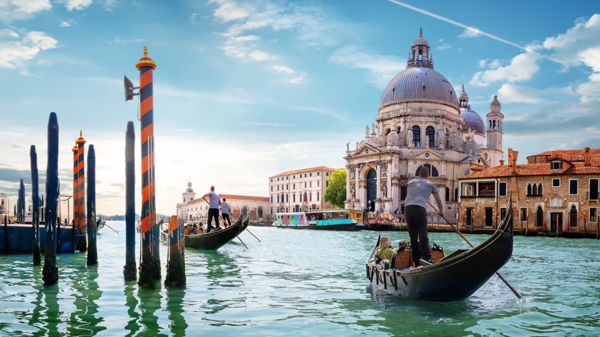 vista do canal de Veneza, Itália.