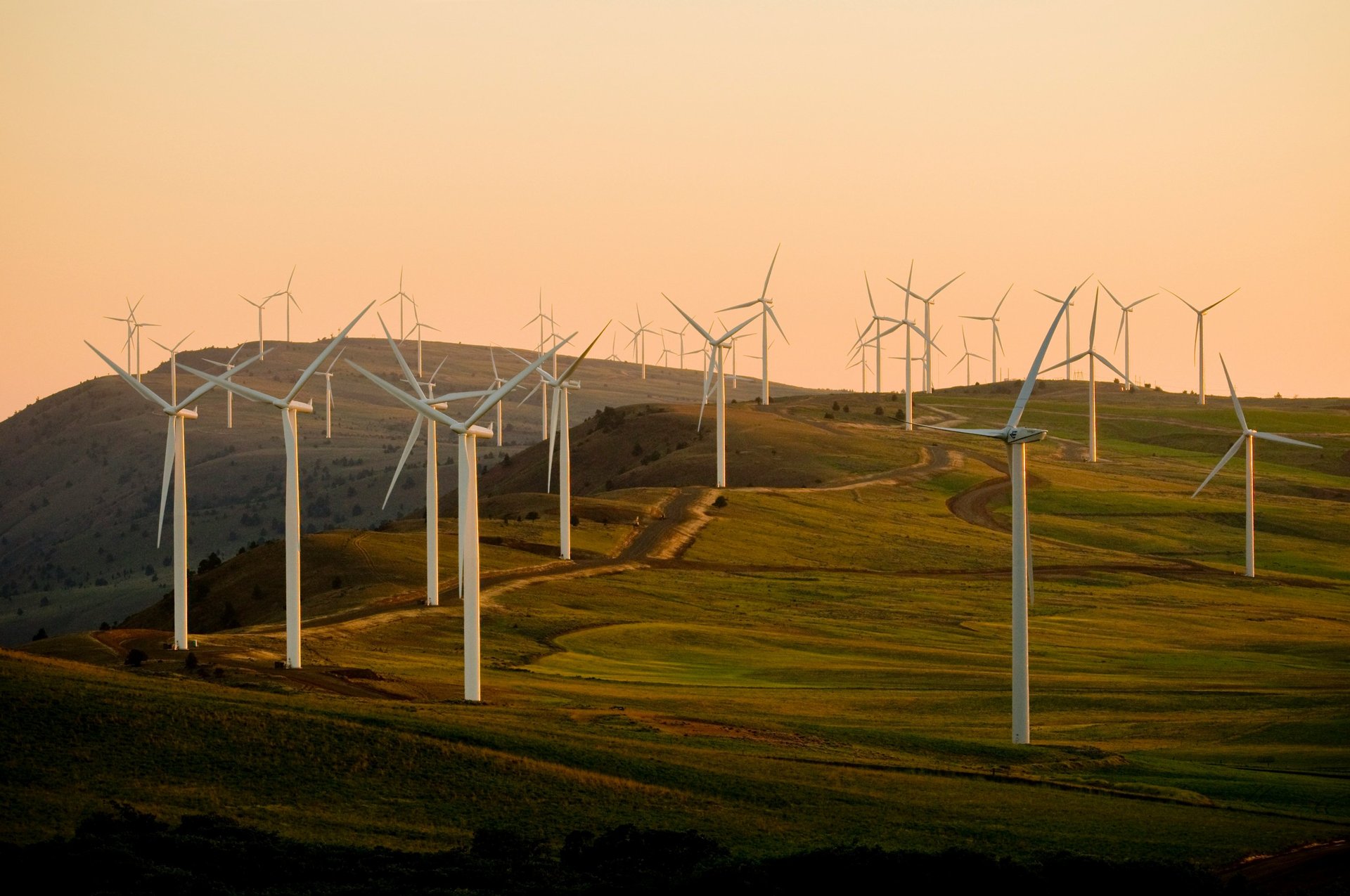 white electic windmill