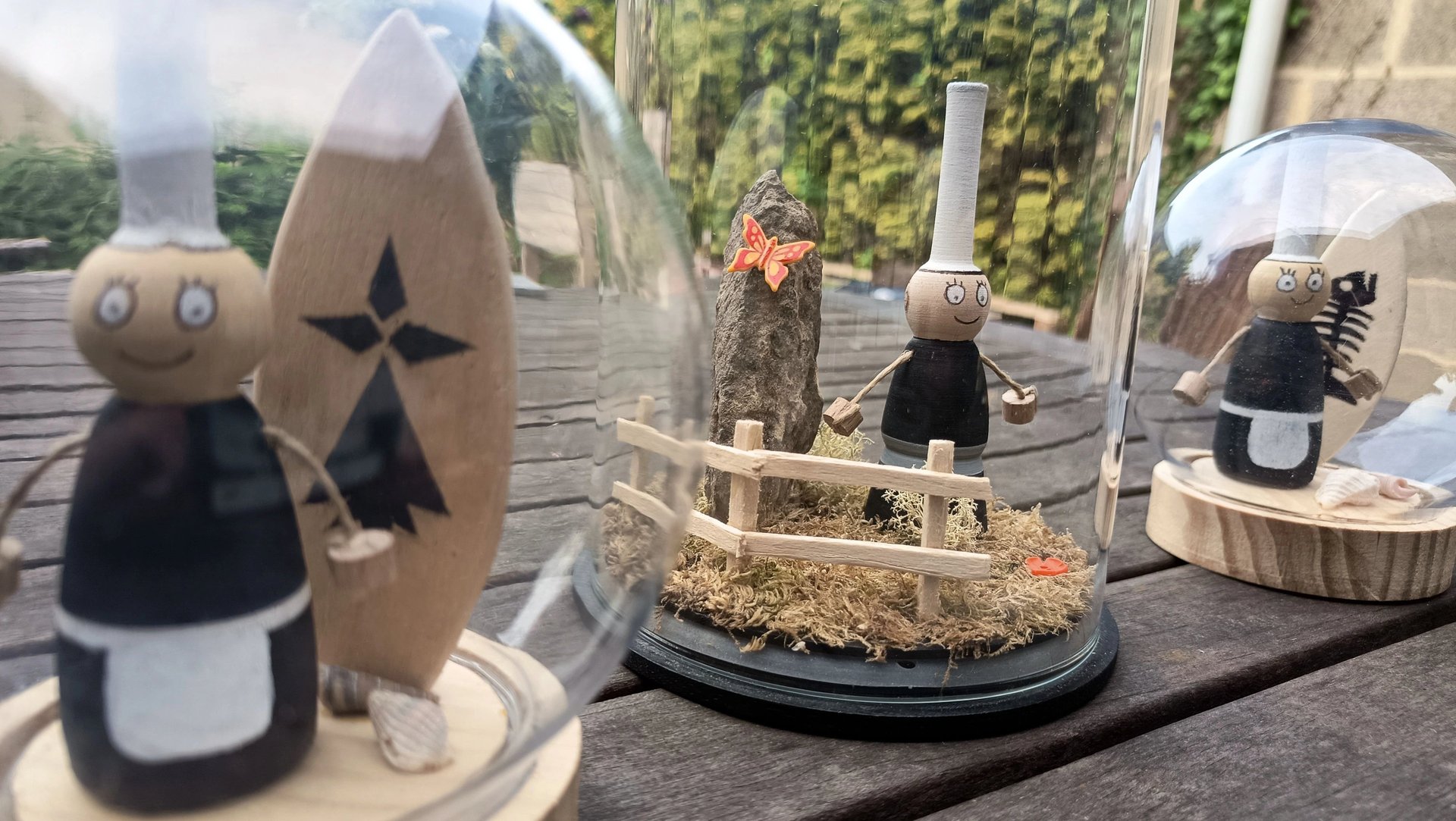 phare accroche clefs en bois