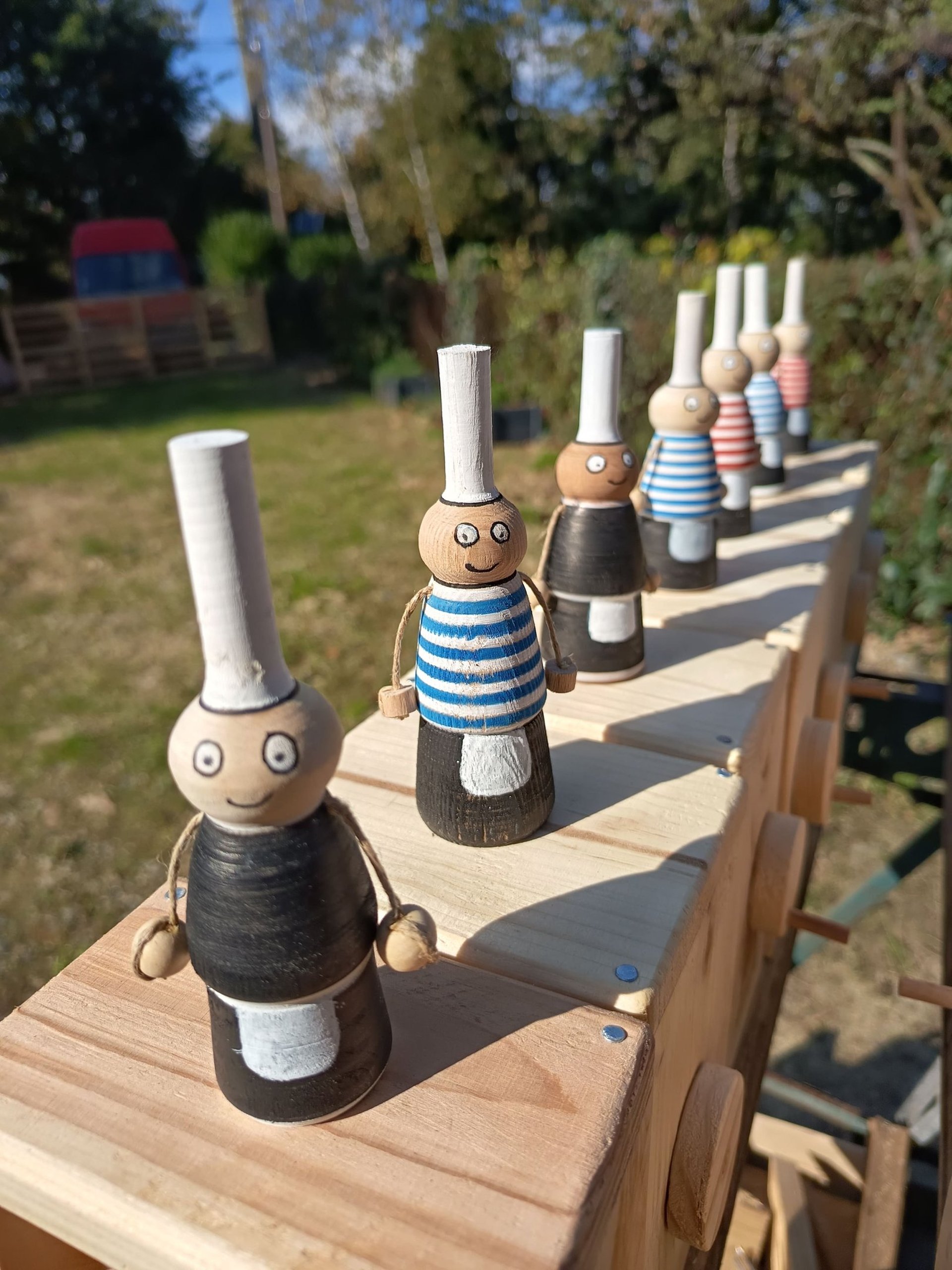 Toupies en bois fait main