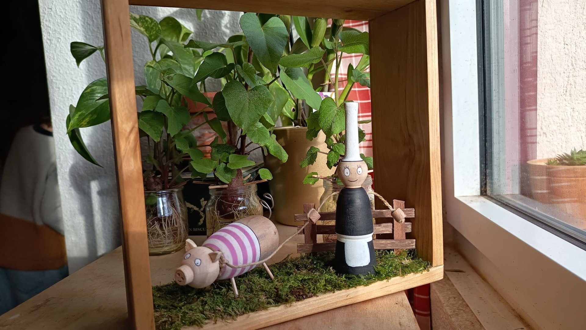 phare accroche clefs en bois