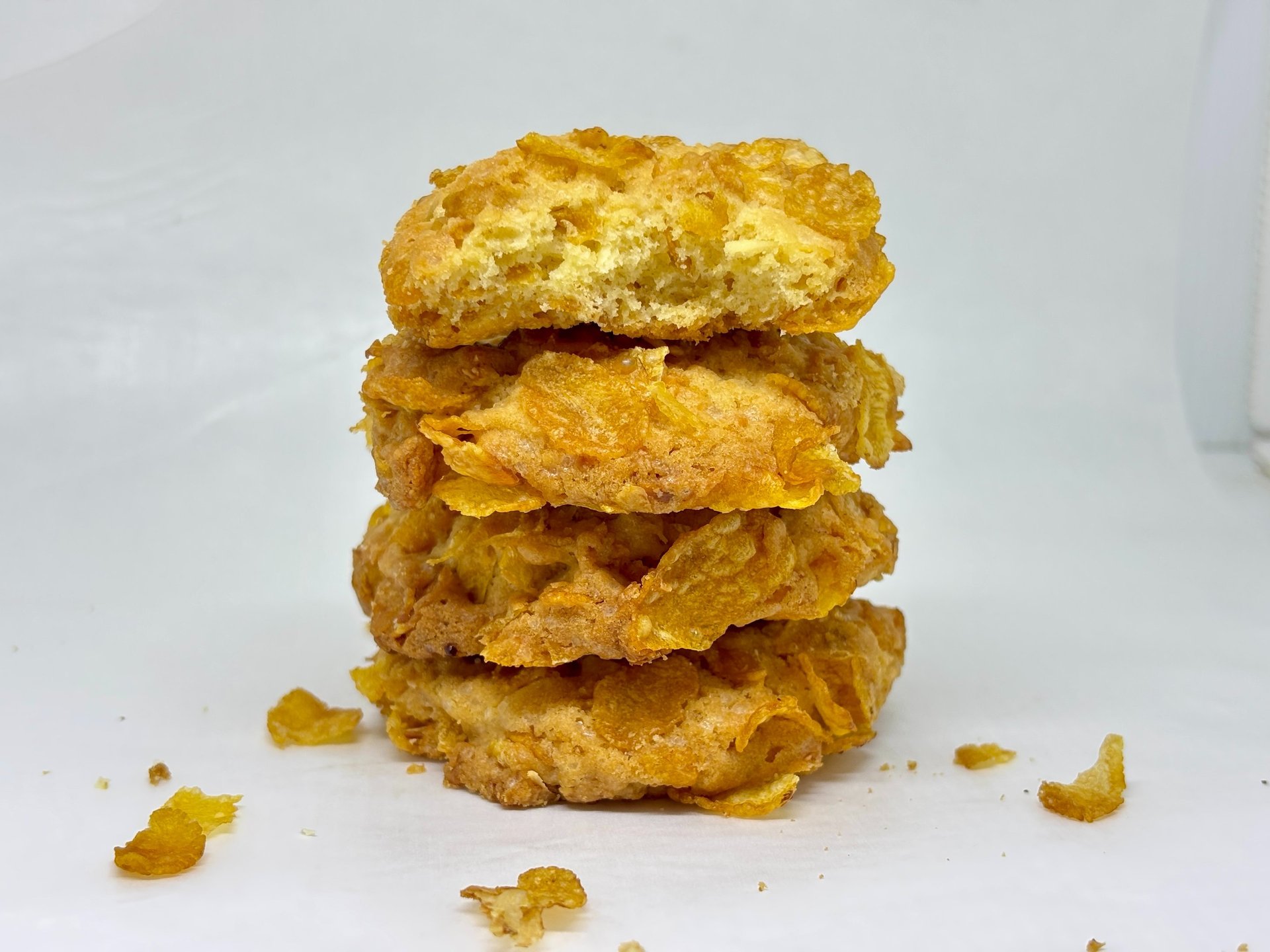 brown cookie on white surface