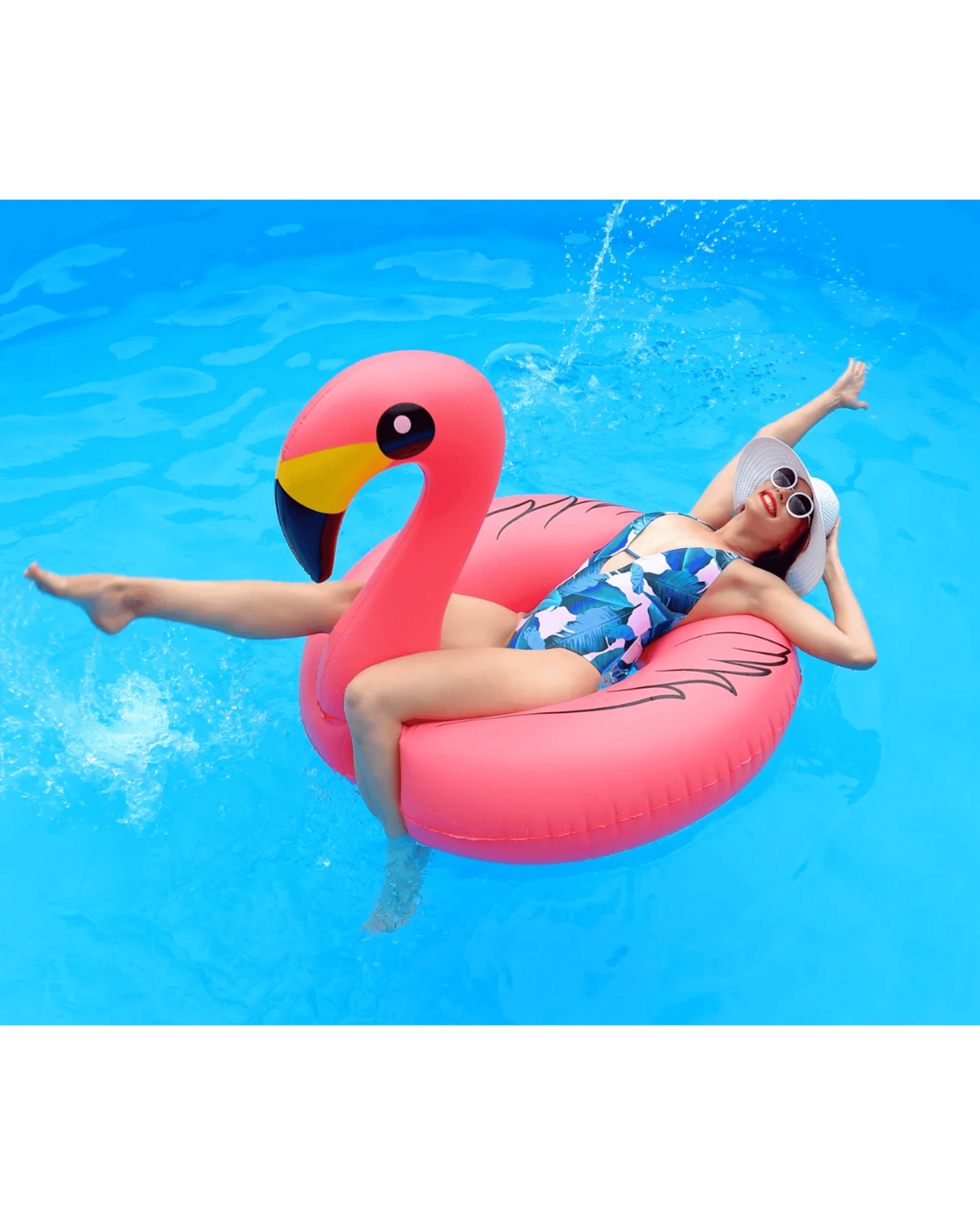 woman in white bikini top in water