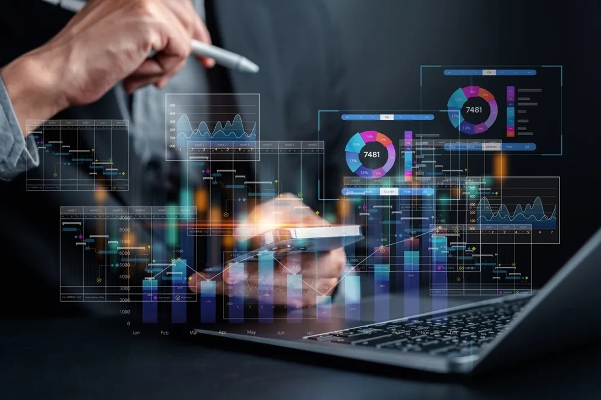 an abstract photo of a curved building with a blue sky in the background