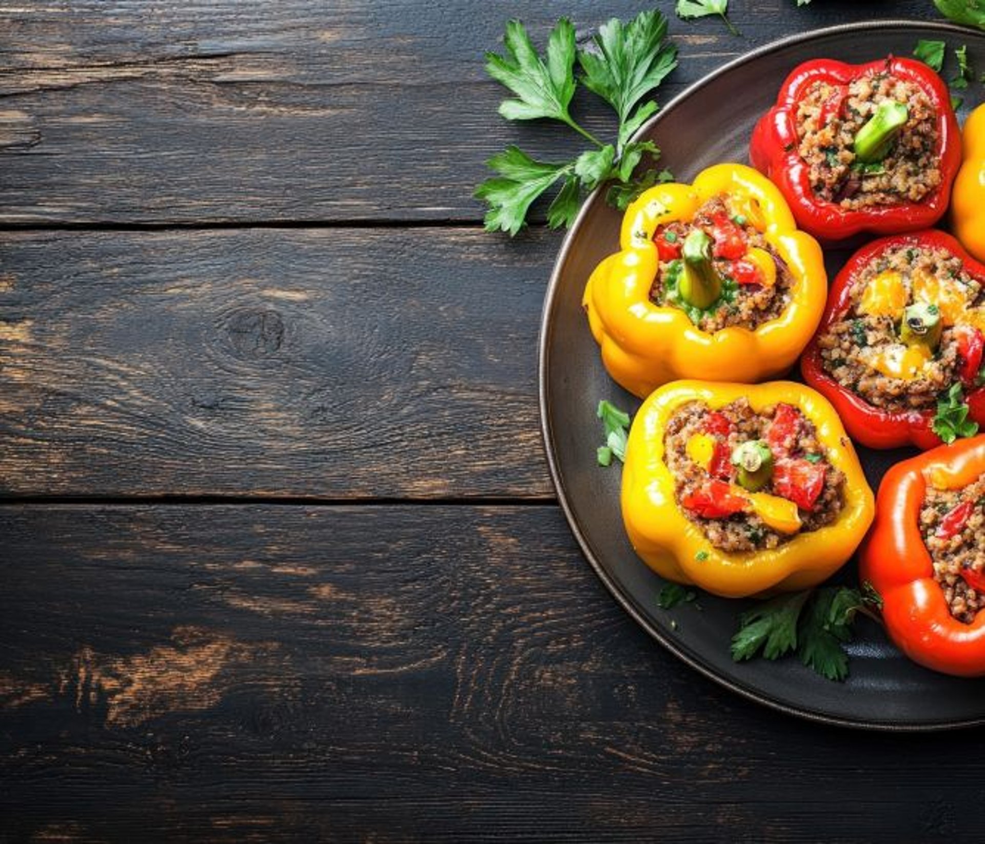 stuffed peppers on a plate