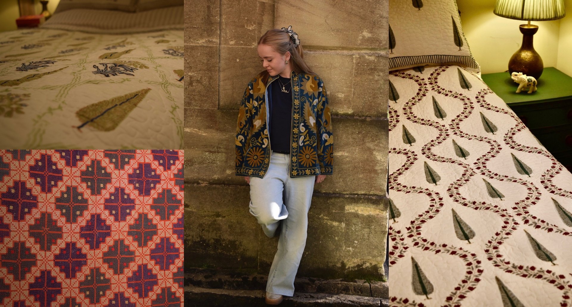 black and white bed linen