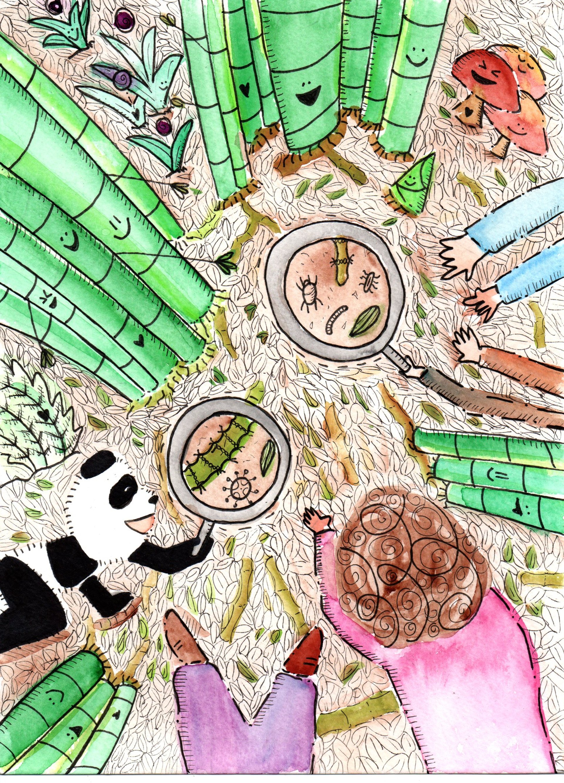 an abstract photo of a curved building with a blue sky in the background