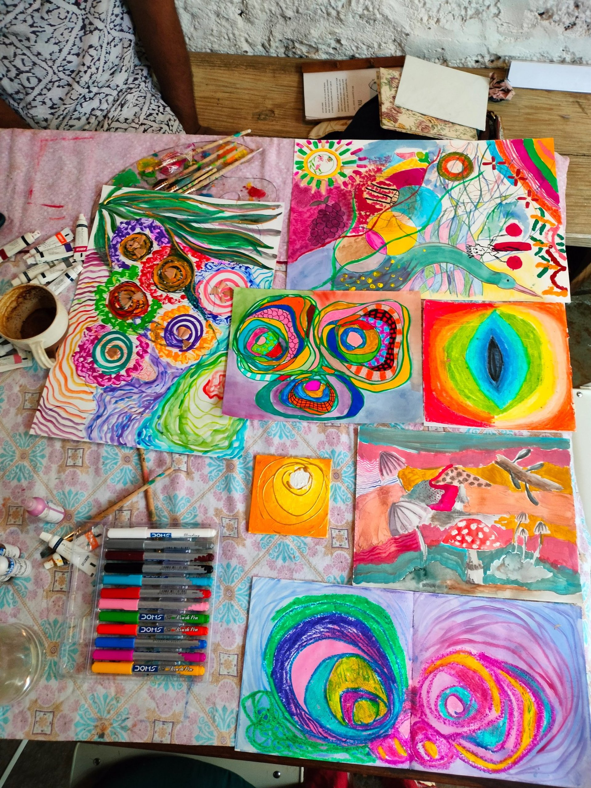 black blue and yellow textile