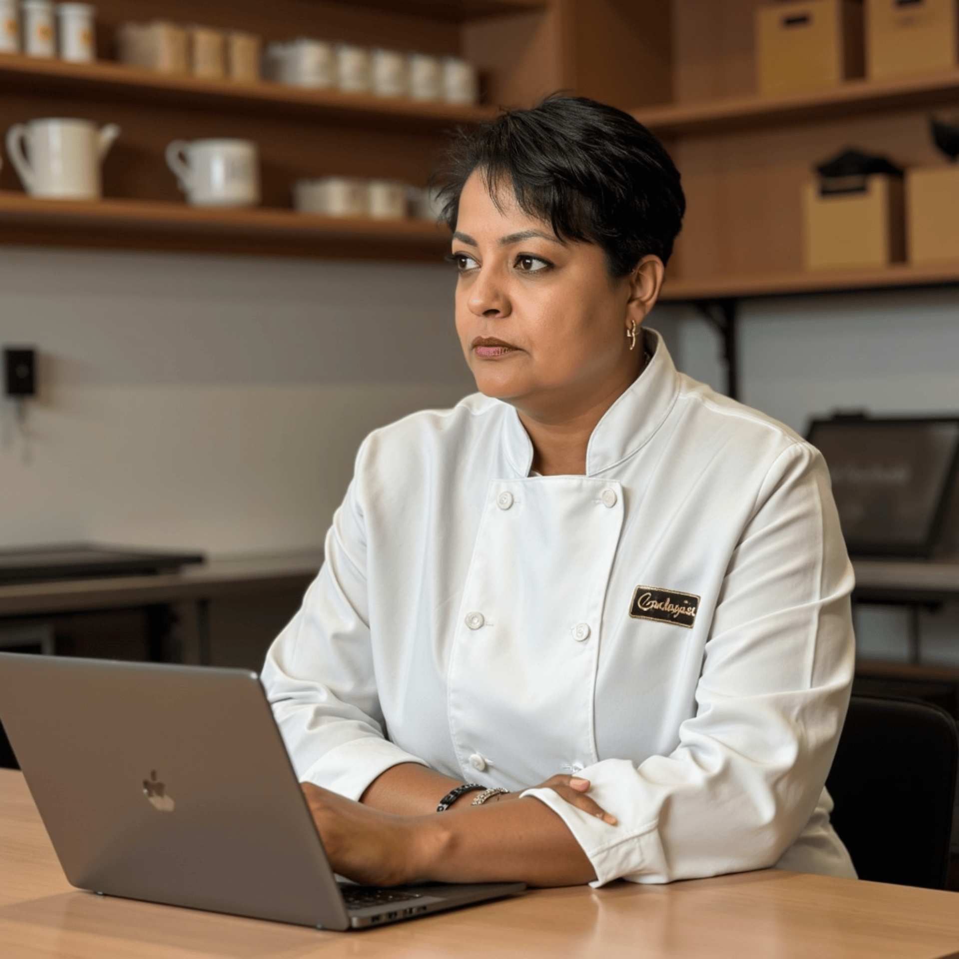 an abstract photo of a curved building with a blue sky in the background