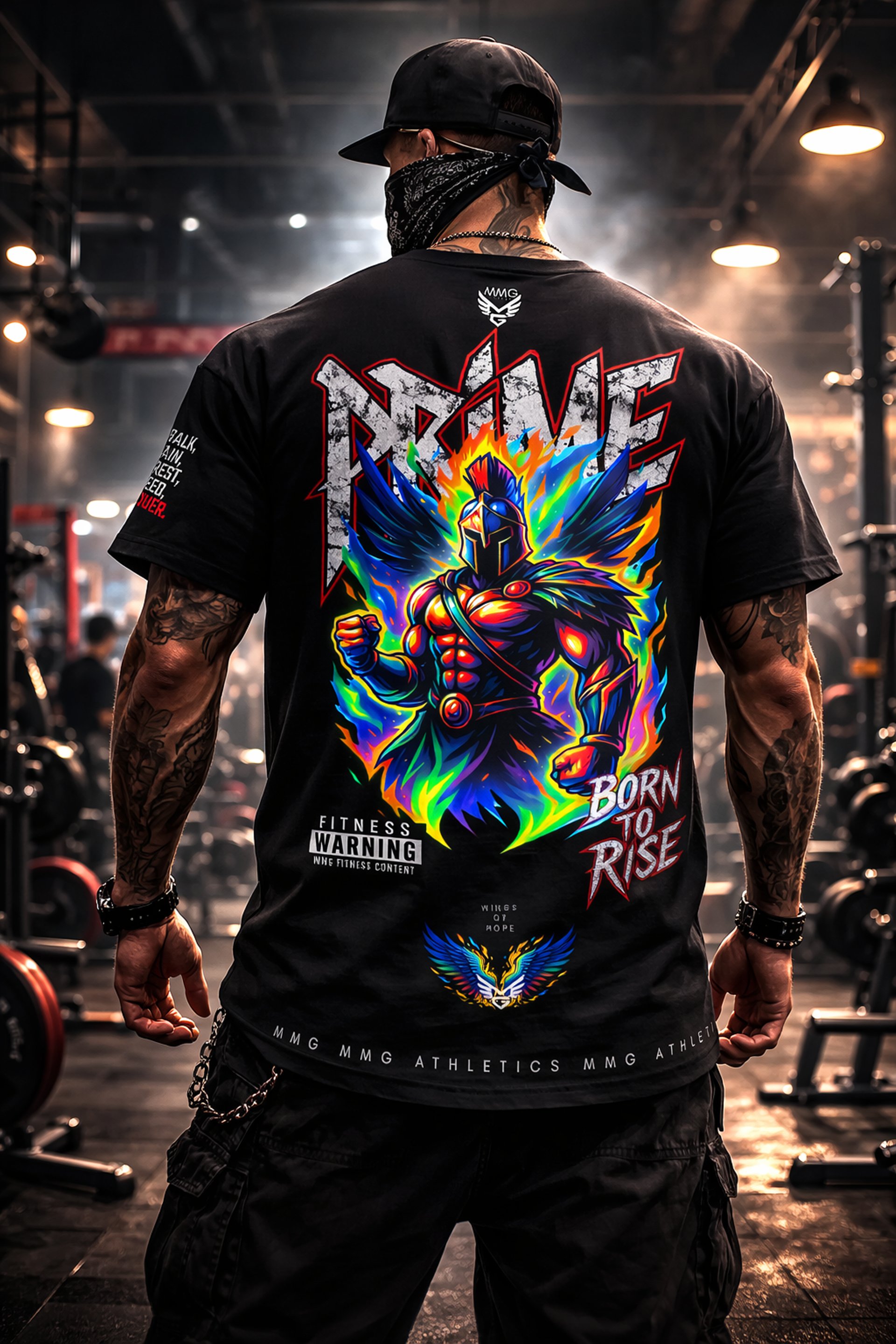 blue Work Harder neon signage