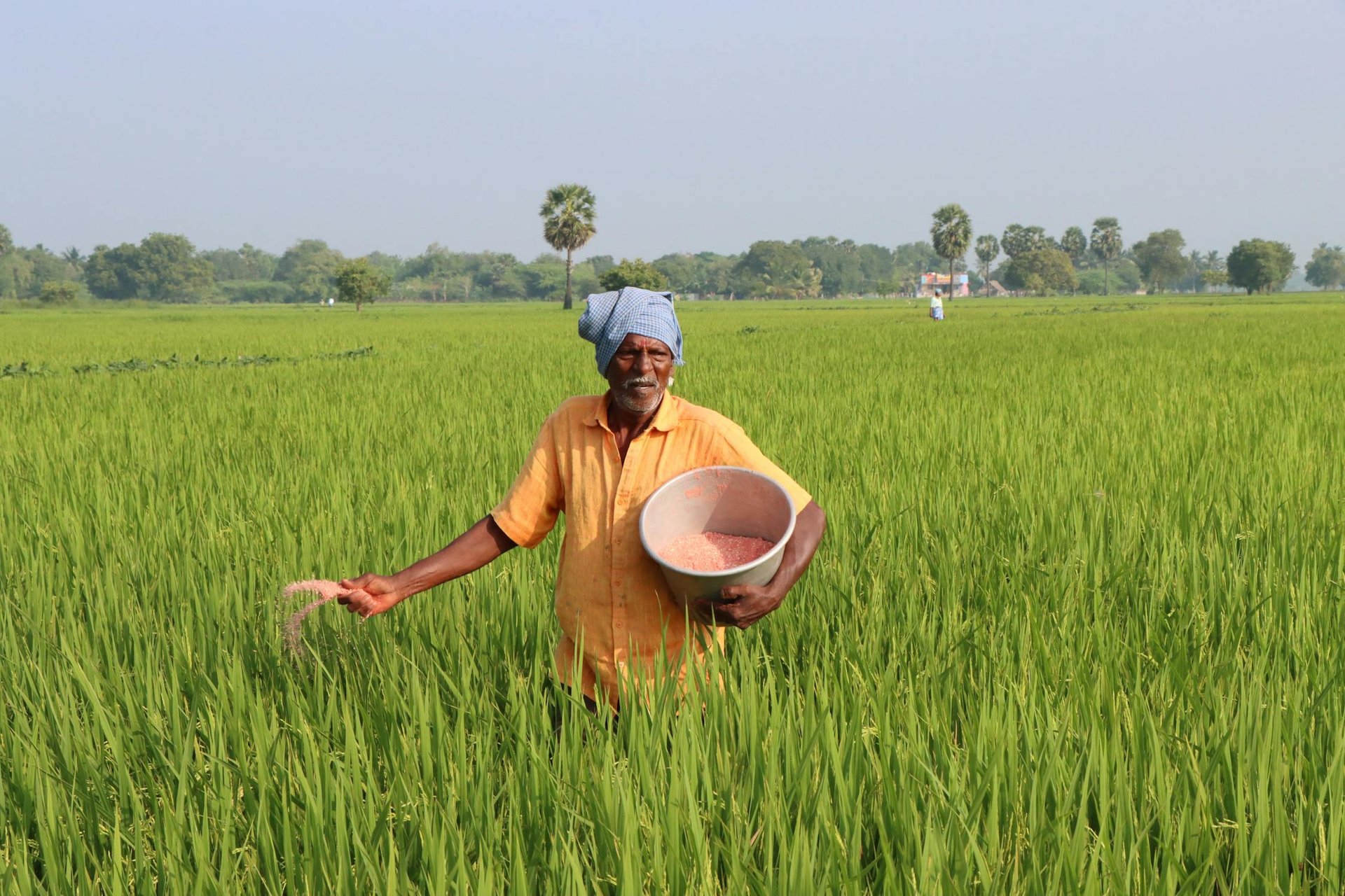 woman holding dried flower