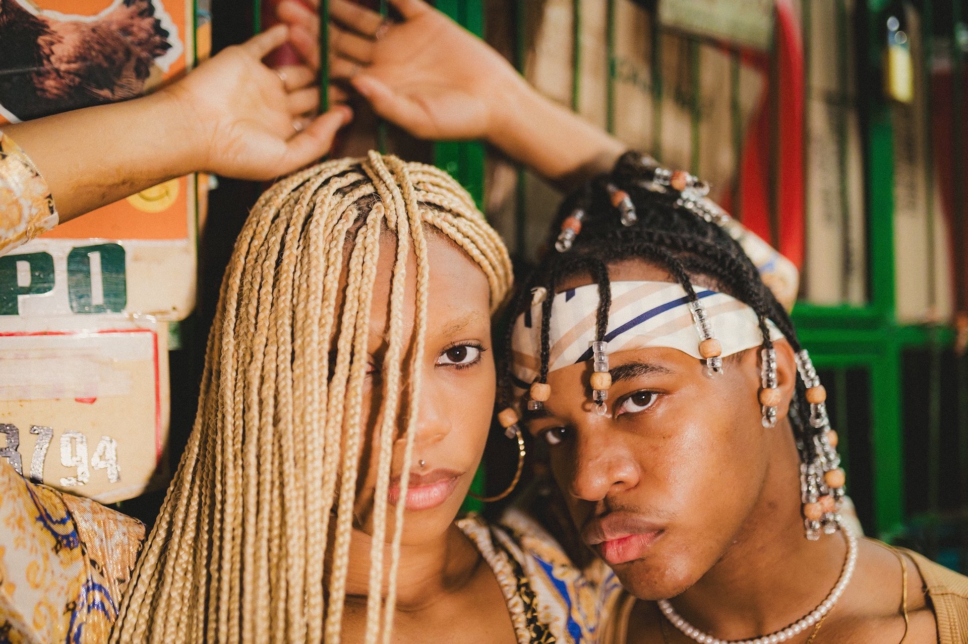 black blue and yellow textile