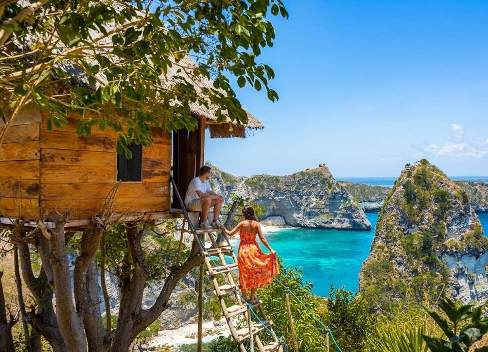 a person under water with a lot of fish