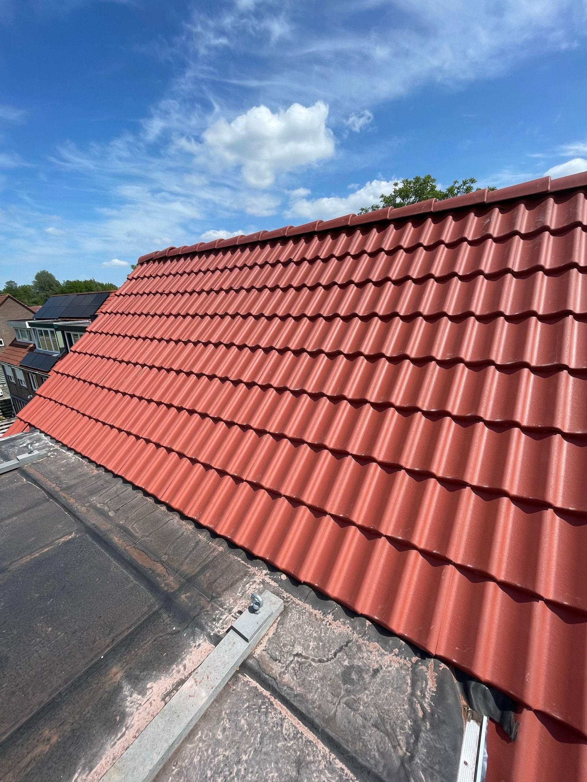 red brick roof