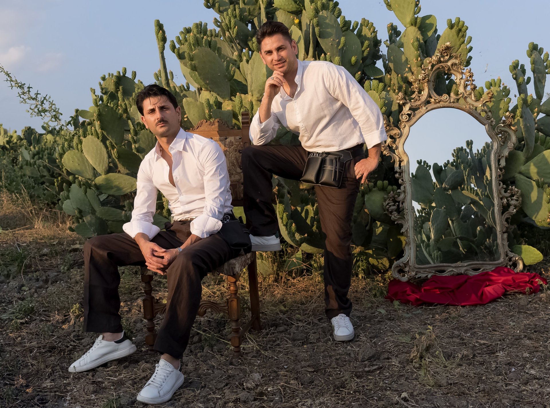 black and brown leather padded tub sofa