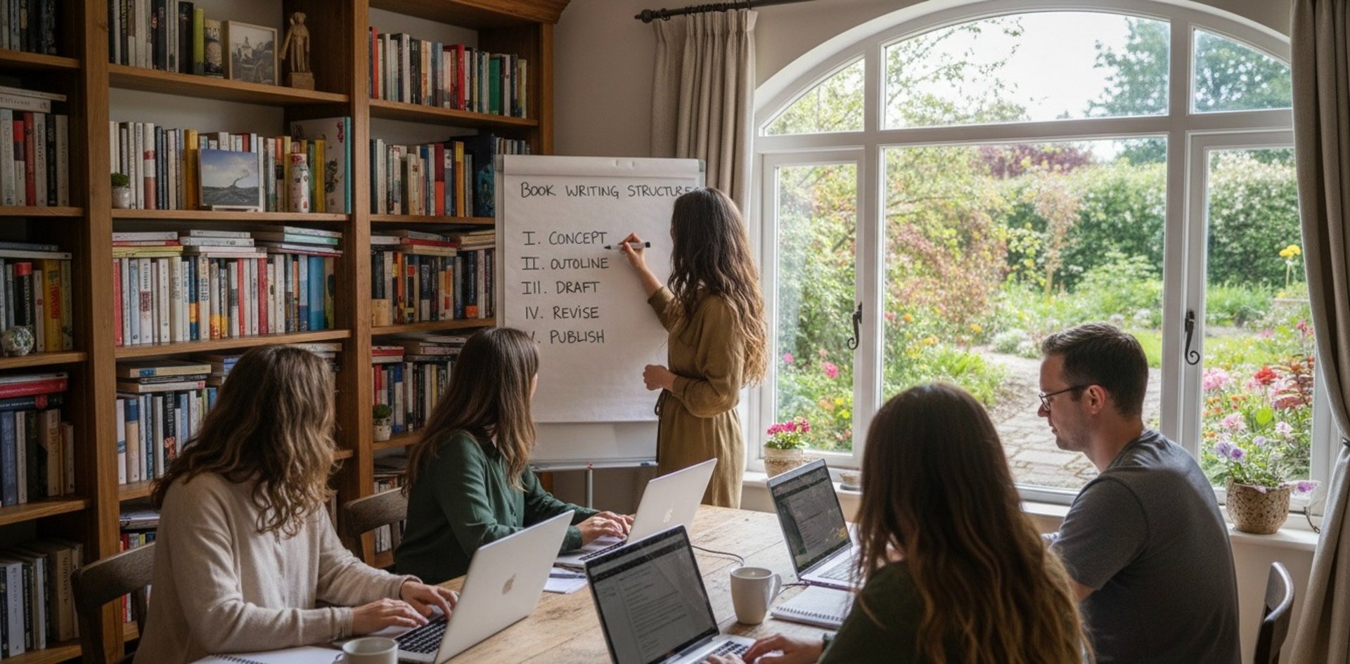 a woman laying on a couch reading a book