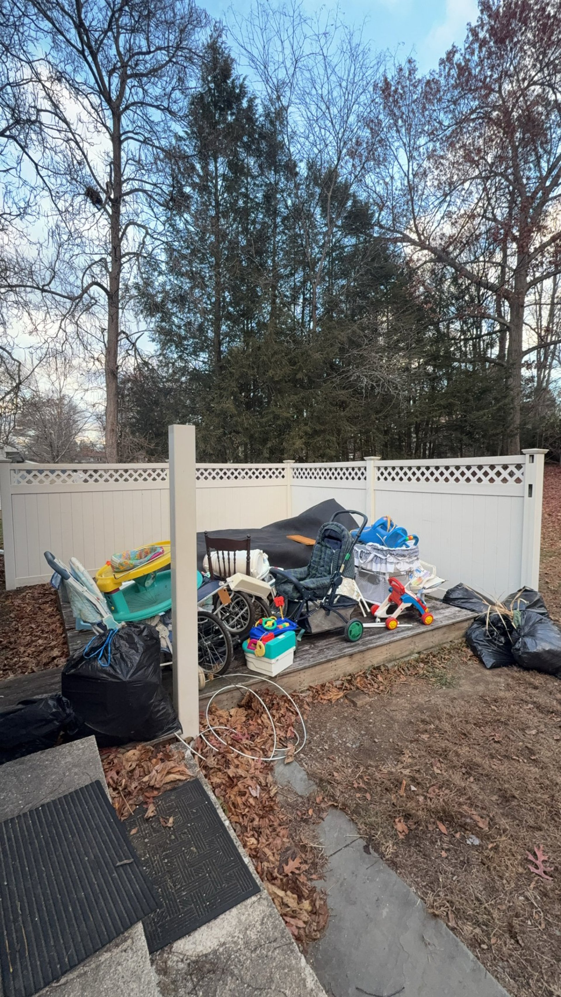 Washing machine and dryer loaded onto truck for appliance removal