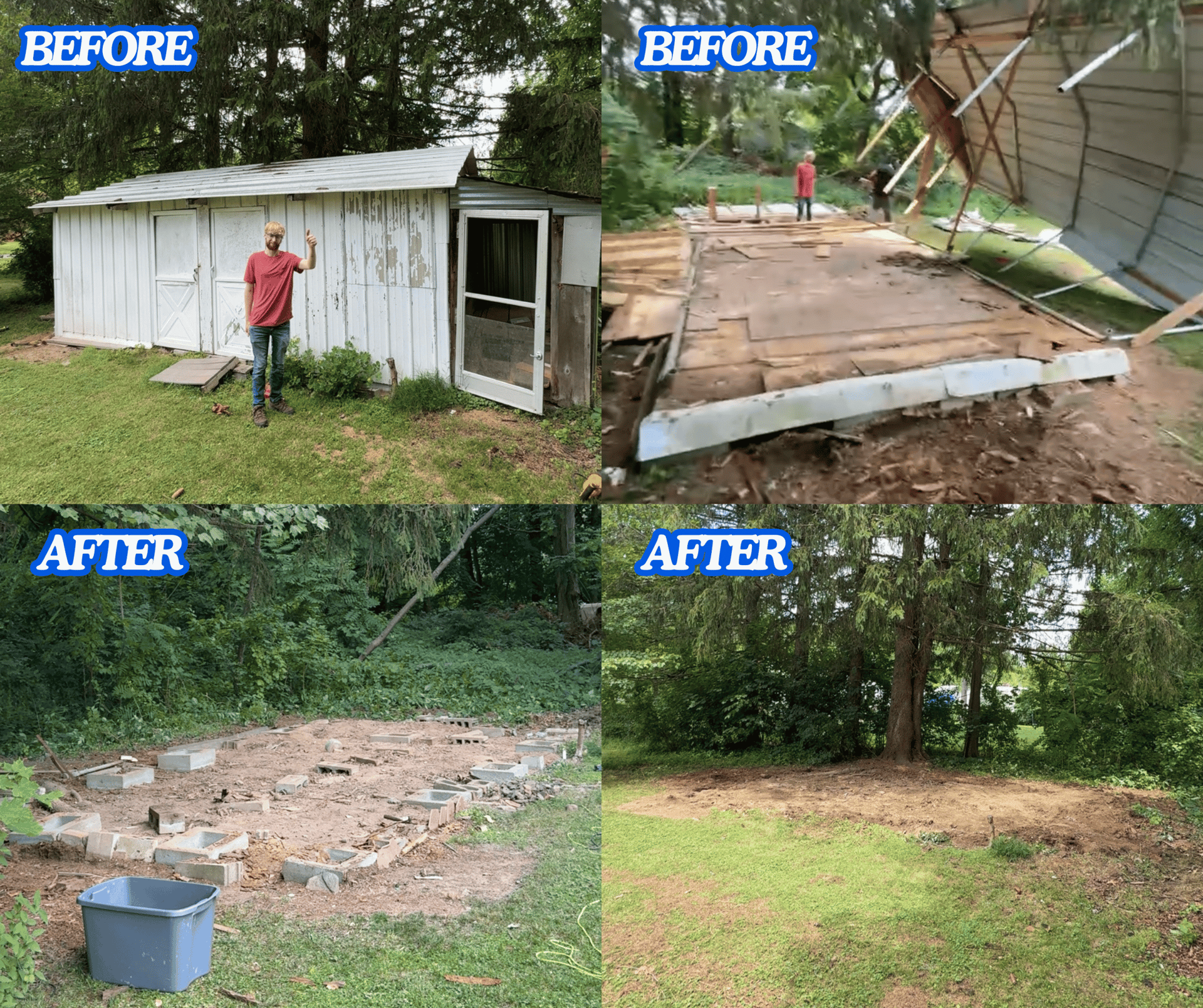 Debris haul away after full service junk removal