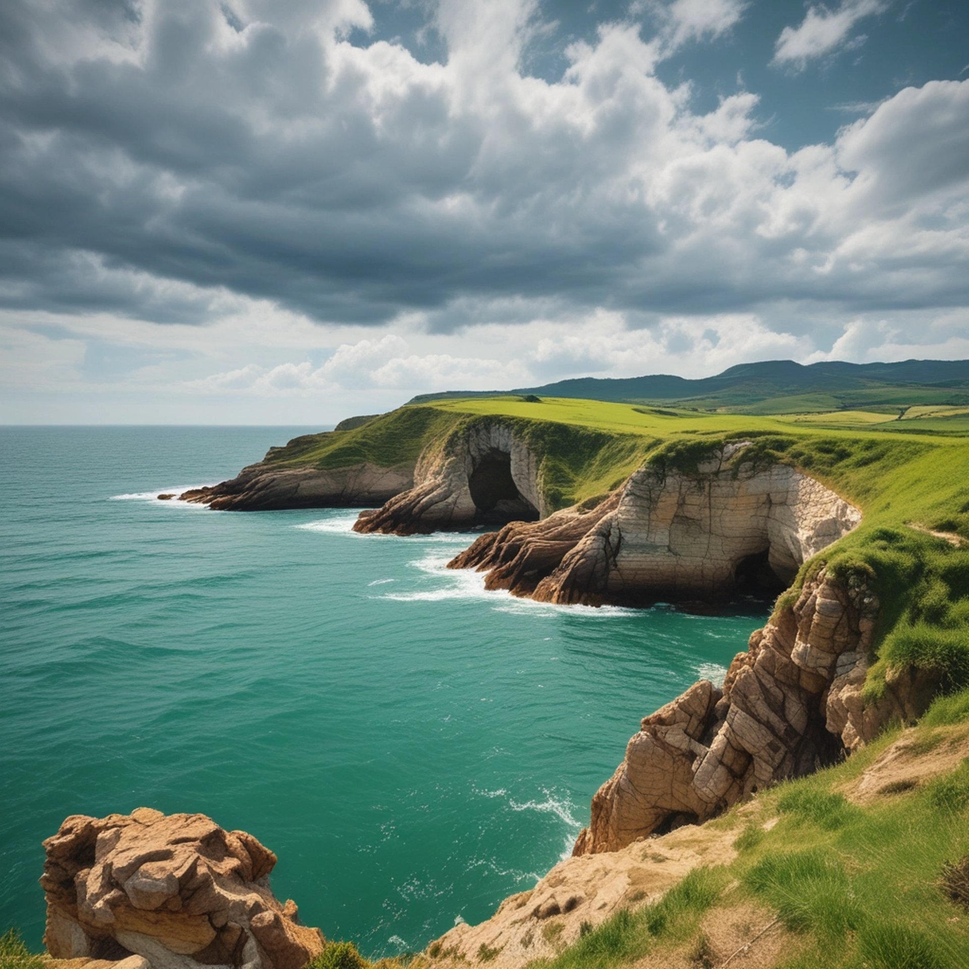 an abstract photo of a curved building with a blue sky in the background