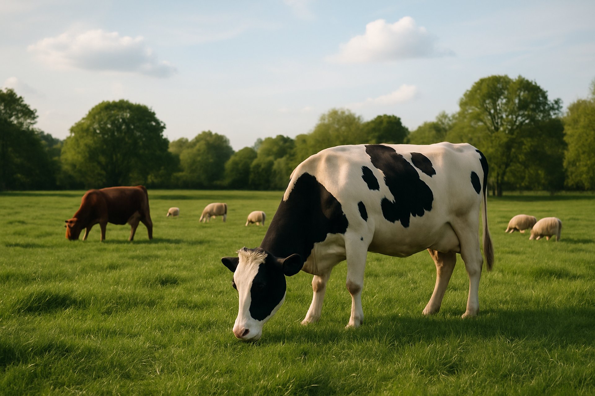 black and white cow calf