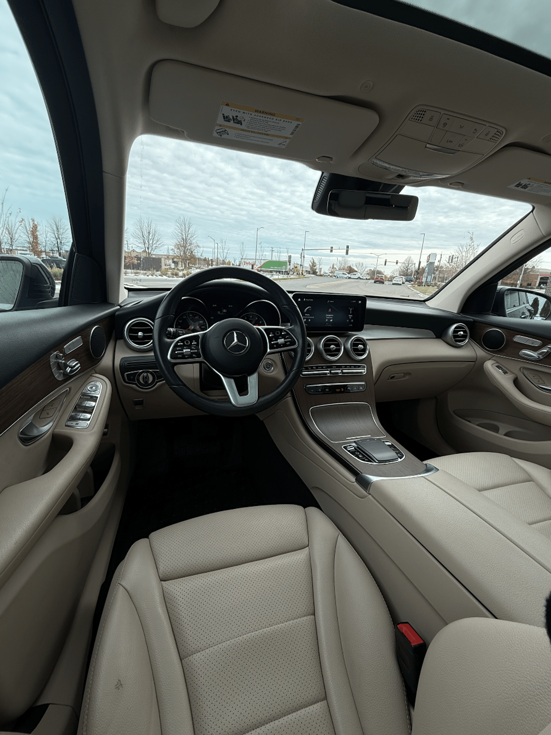 Mercedes-Benz and Scion banners waving