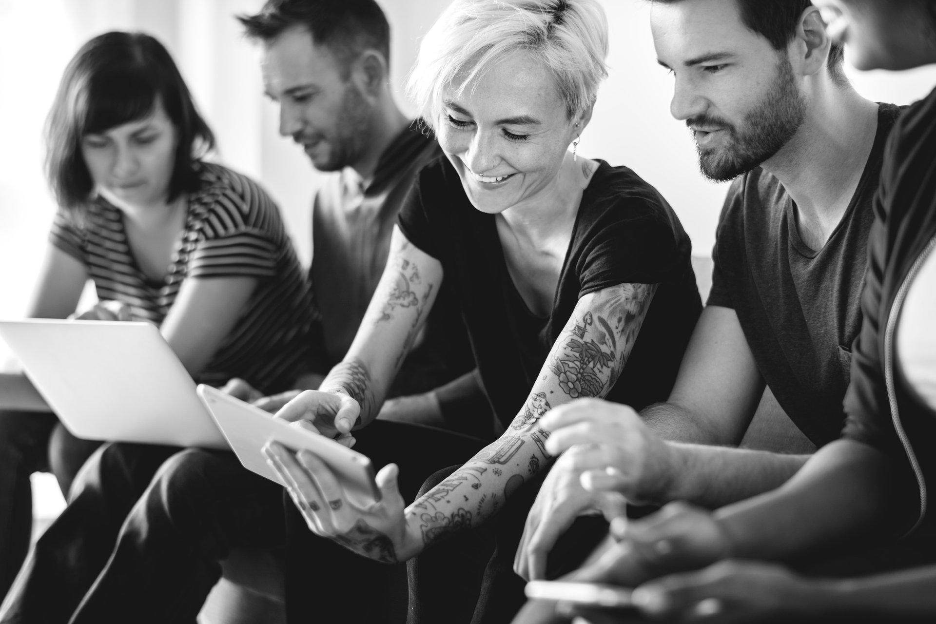 an abstract photo of a curved building with a blue sky in the background