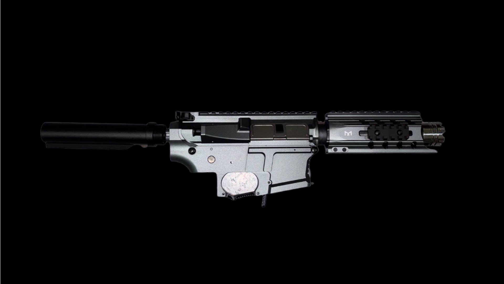 an abstract photo of a curved building with a blue sky in the background