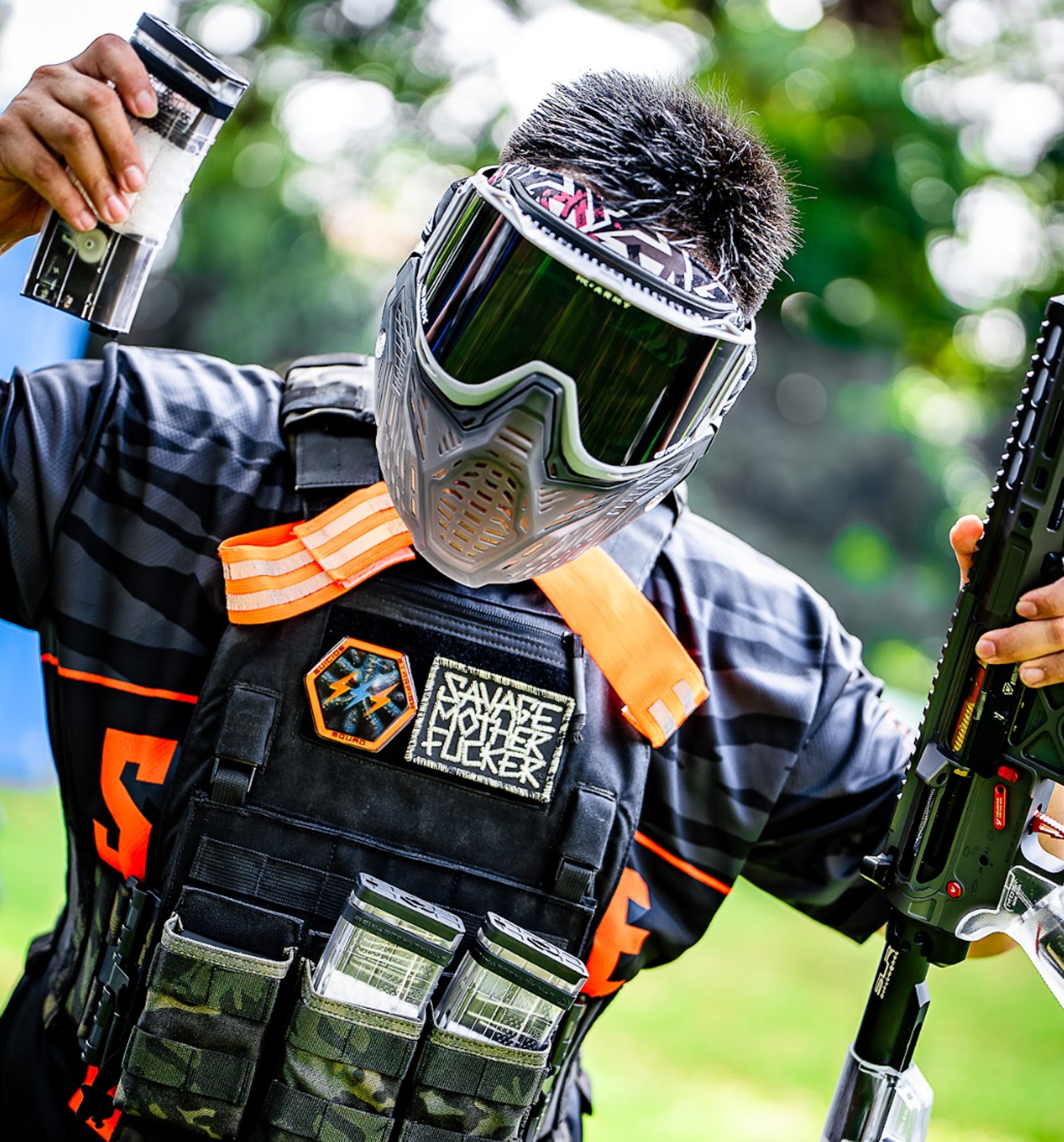 an abstract photo of a curved building with a blue sky in the background
