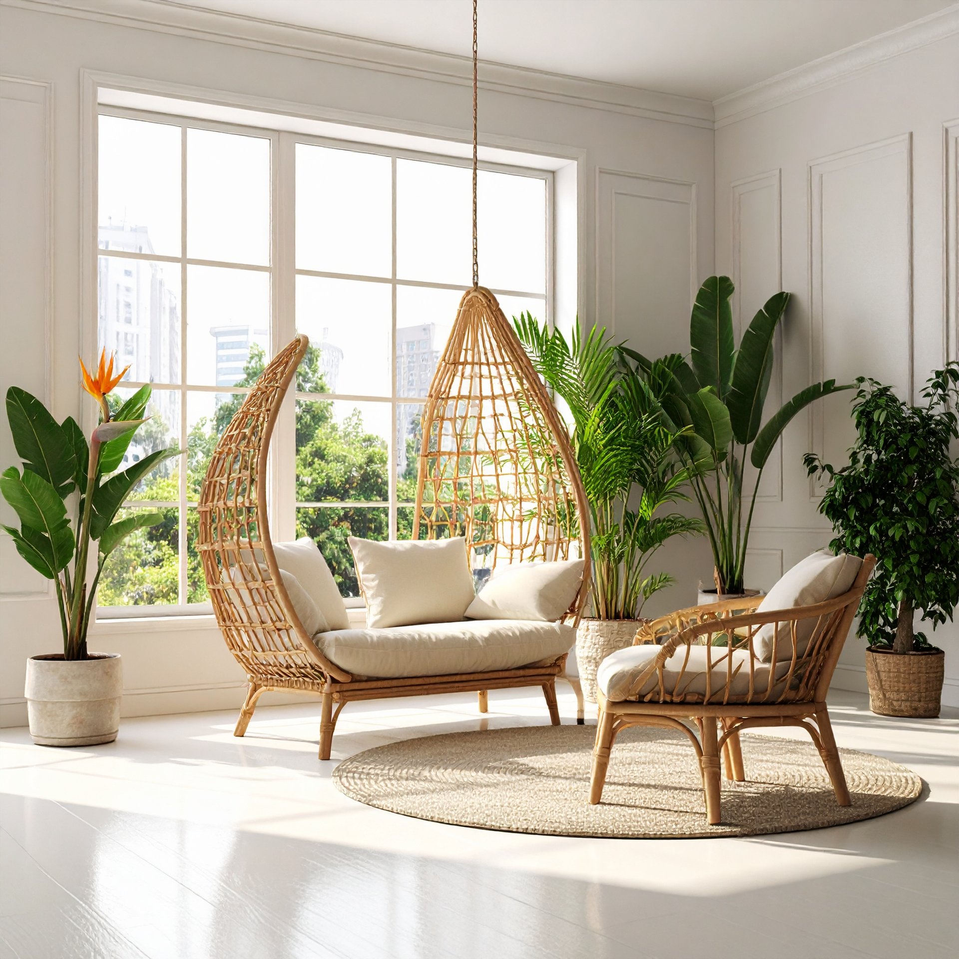 an abstract photo of a curved building with a blue sky in the background