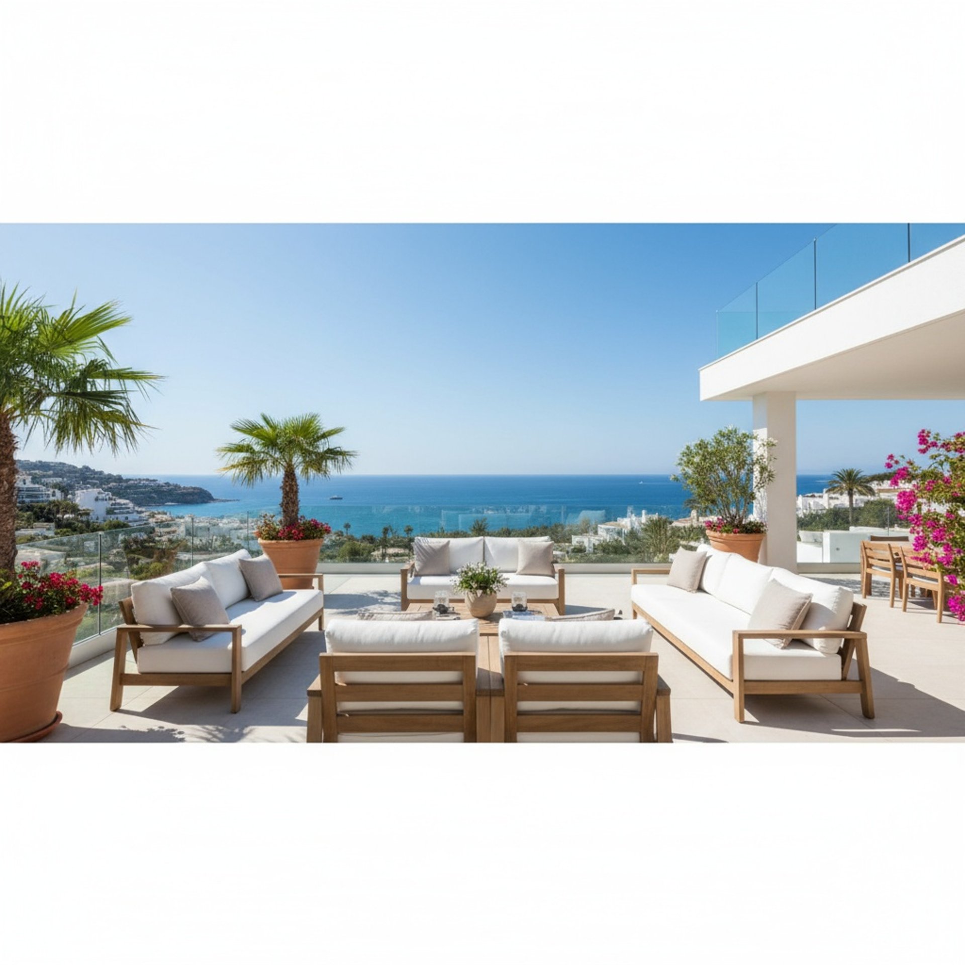 an abstract photo of a curved building with a blue sky in the background