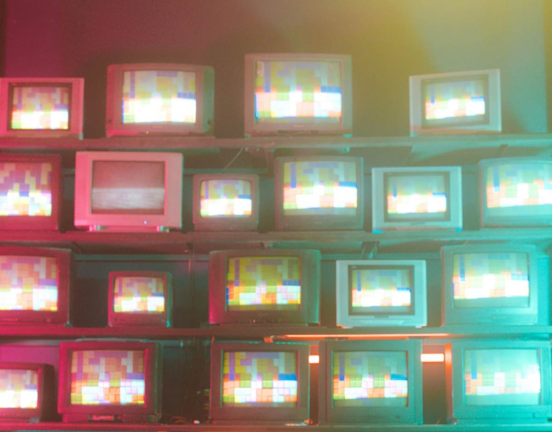 assorted-color lockers