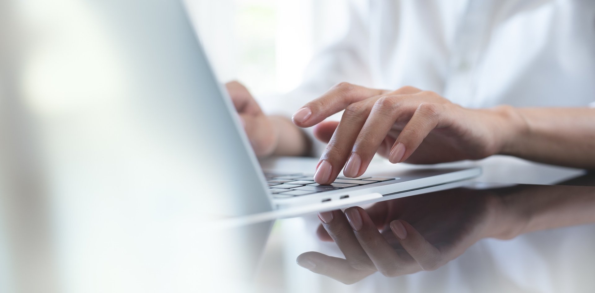 person using laptop