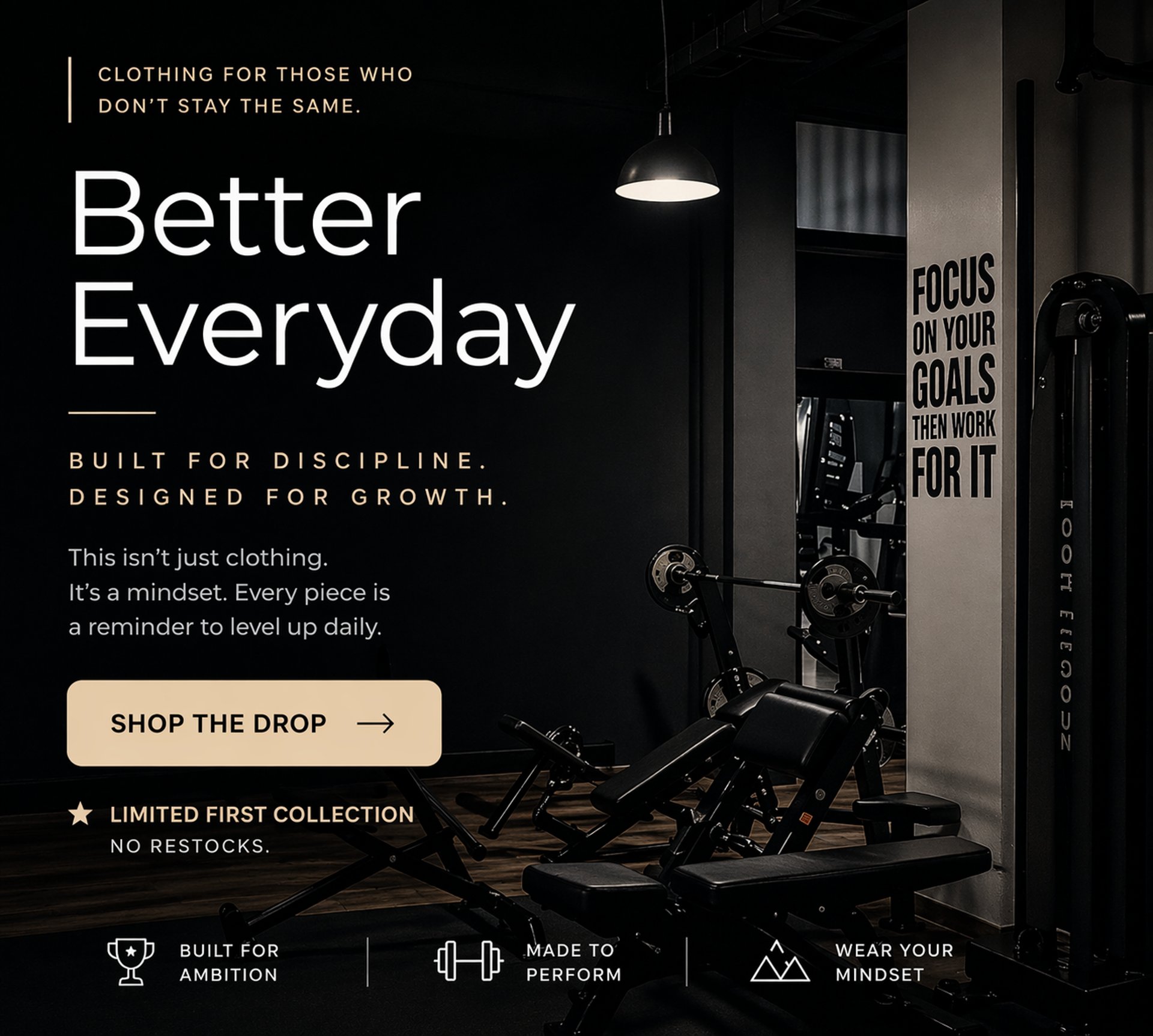 a gym with a row of exercise machines