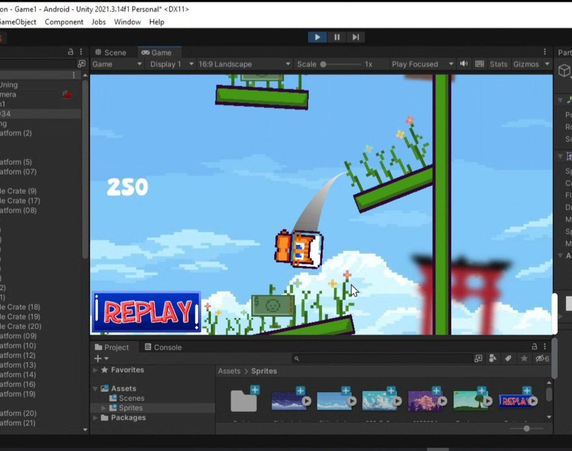 person piling blocks
